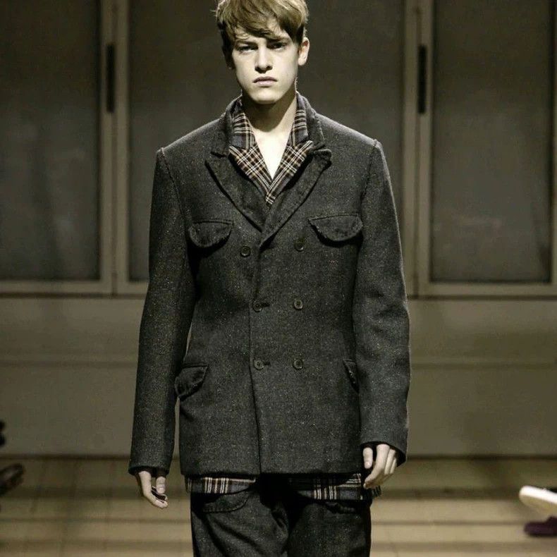 Yohji Yamamoto Yohji Yamamoto 2008 AW Show Wool and Silk Double-Breasted Size US L / EU 52-54 / 3 - 2 Thumbnail