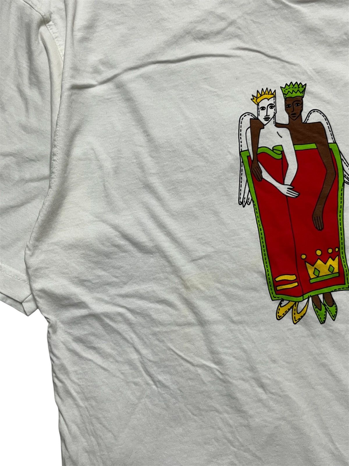 Jean Charles De Castelbajac Vintage Jc de Castelbajac Mare Uomo Twin Angels T-Shirt Size US L / EU 52-54 / 3 - 6 Thumbnail