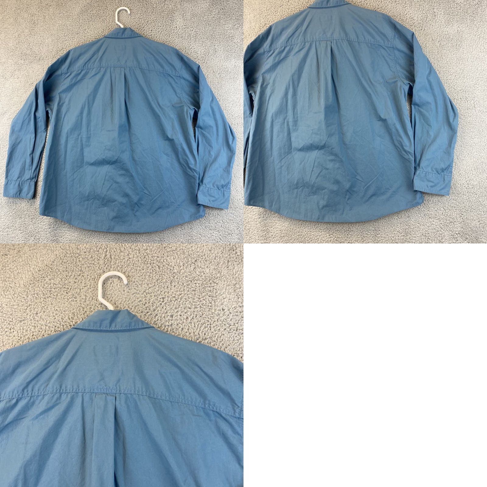 Eddie Bauer Eddie Bauer Dress Shirt Men XL Relaxed Fit Wrinkle-Free Button-Down Long Sleeve Gray Blue 66-5 Size 46R - 8 Thumbnail