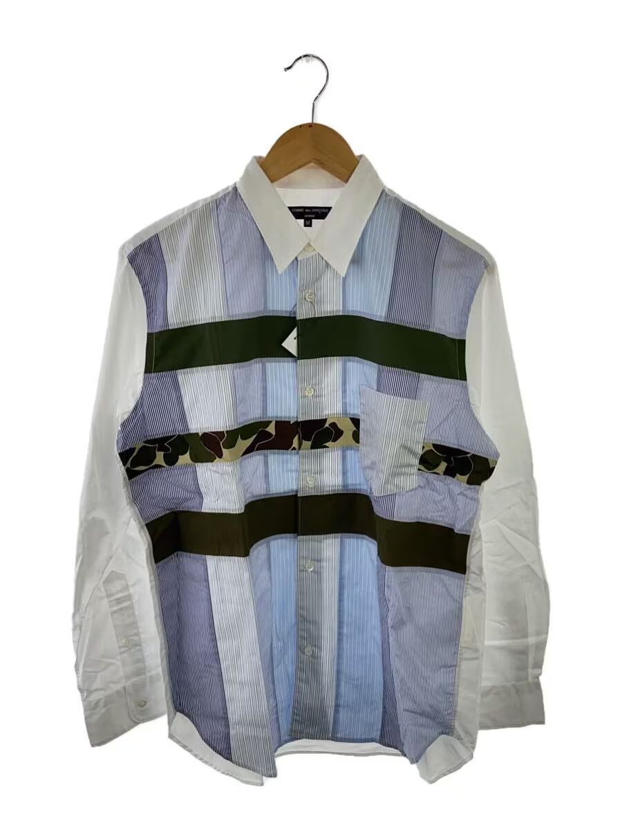 Comme des Garcons × Comme des Garcons Homme Patchwork Striped Button Shirt Size US M / EU 48-50 / 2 - 1 Thumbnail