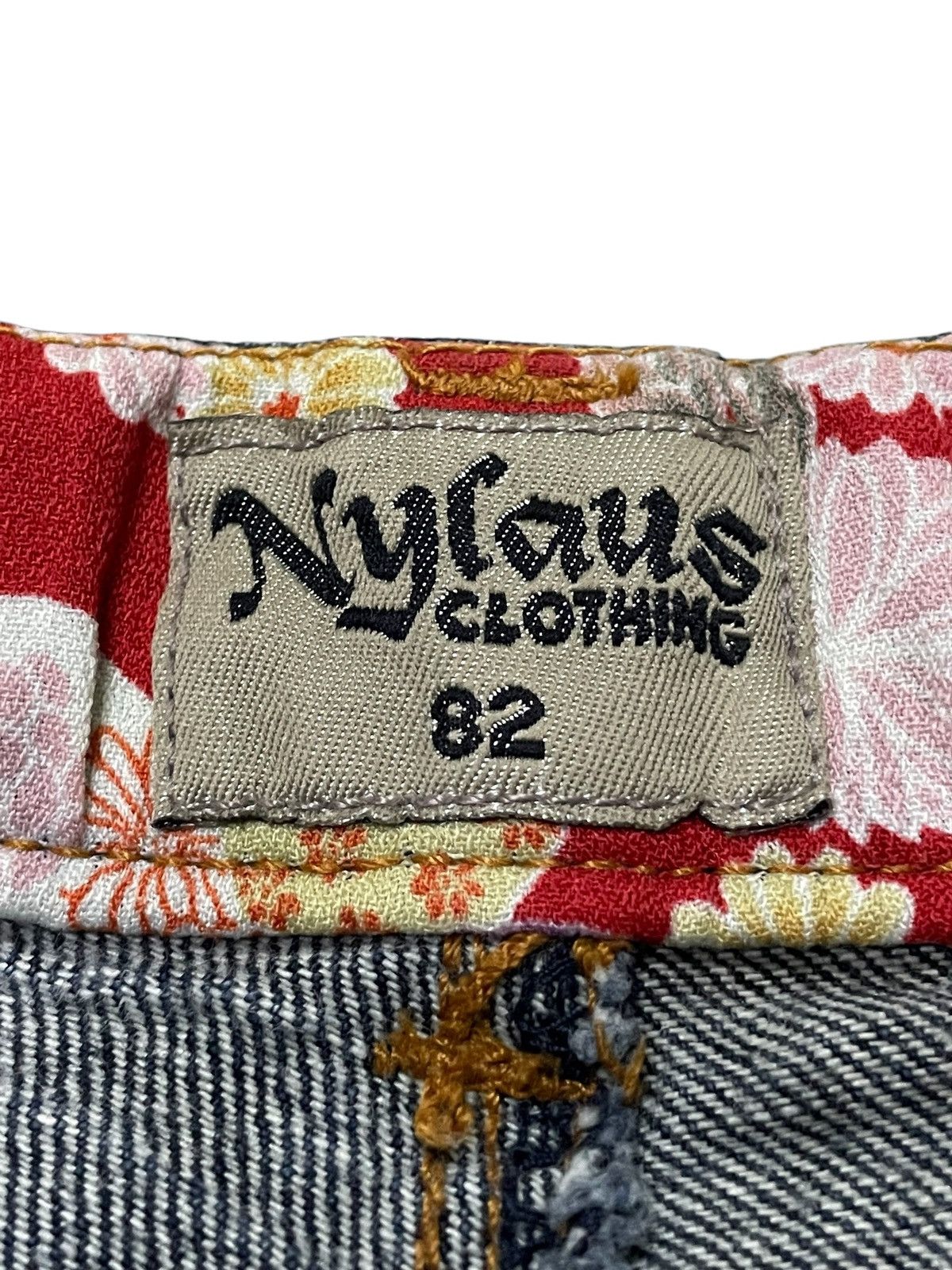 Hysteric Glamour × Japanese Brand Nylaus Japan Cracked Shadow Wash Double Waist Jeans Size US 30 / EU 46 - 24 Thumbnail
