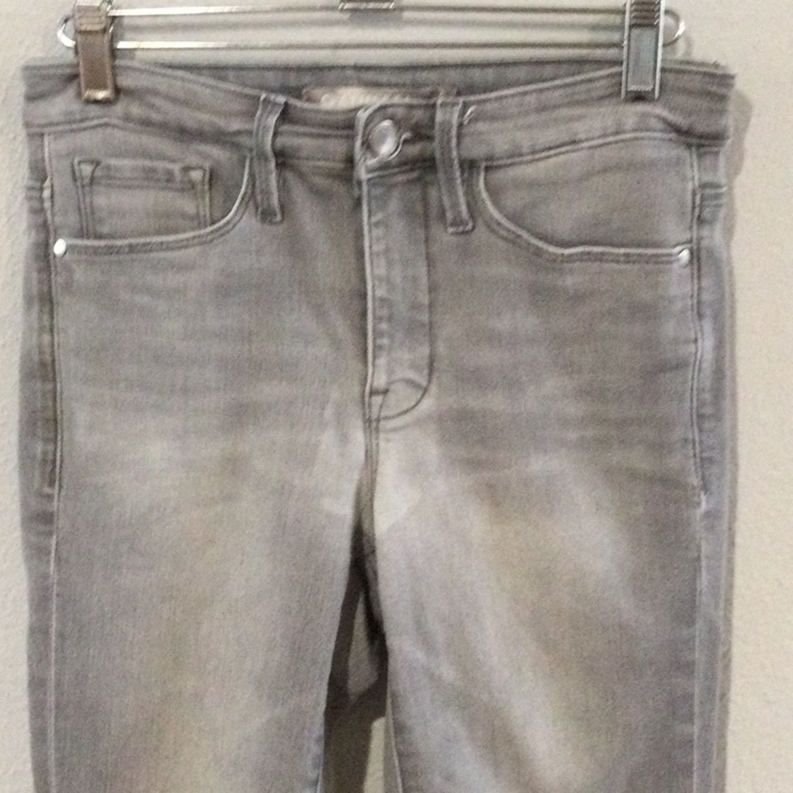 Athleta Athleta Faded Gray Mid Rise 5 Pocket Button/Zip Jegging 4 Size 27" / US 4 / IT 40 - 2 Thumbnail