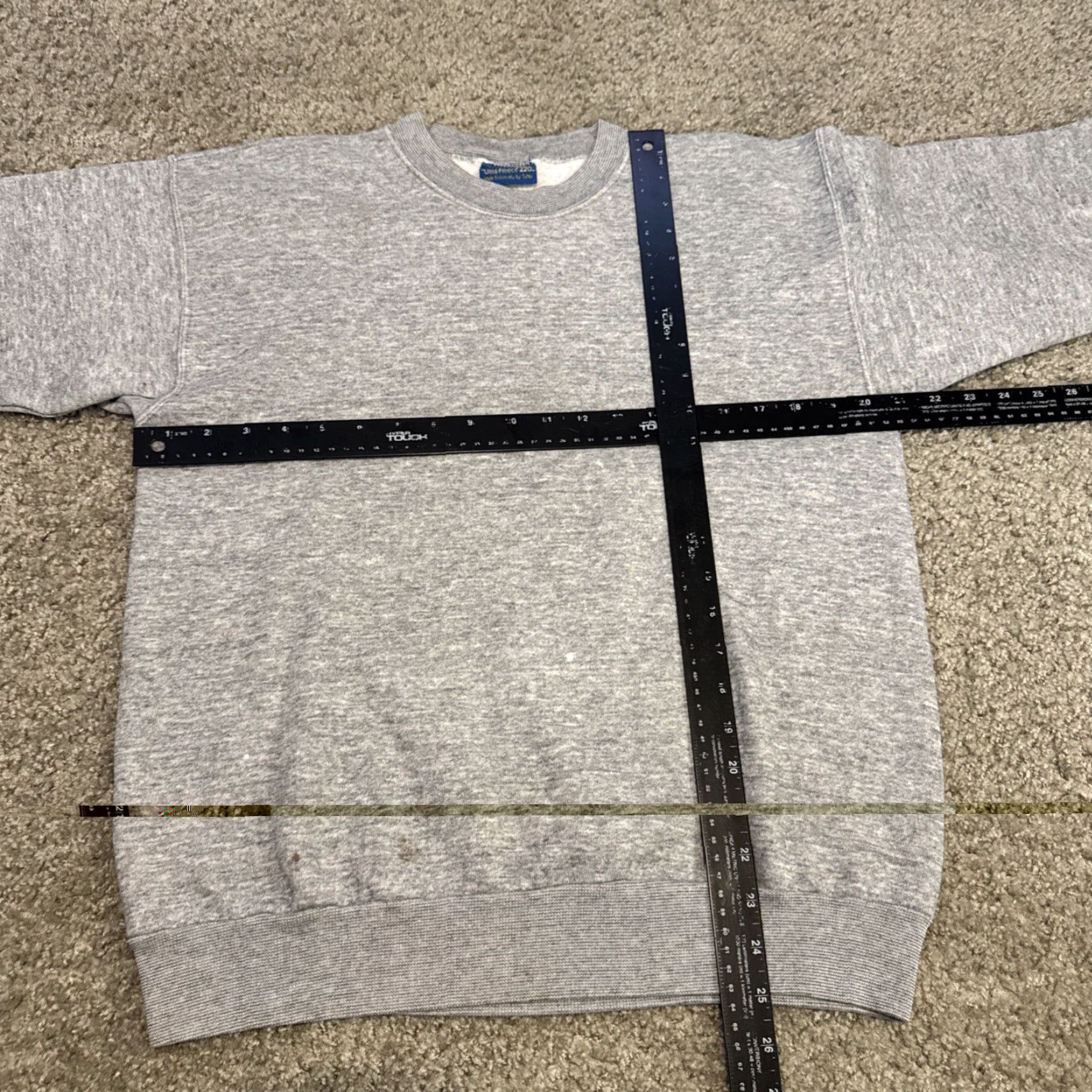Tultex VINTAGE 80s Tultex Ultra Fleece 220 Grey Blank Crewneck Sweatshirt Large Size US L / EU 52-54 / 3 - 6 Thumbnail