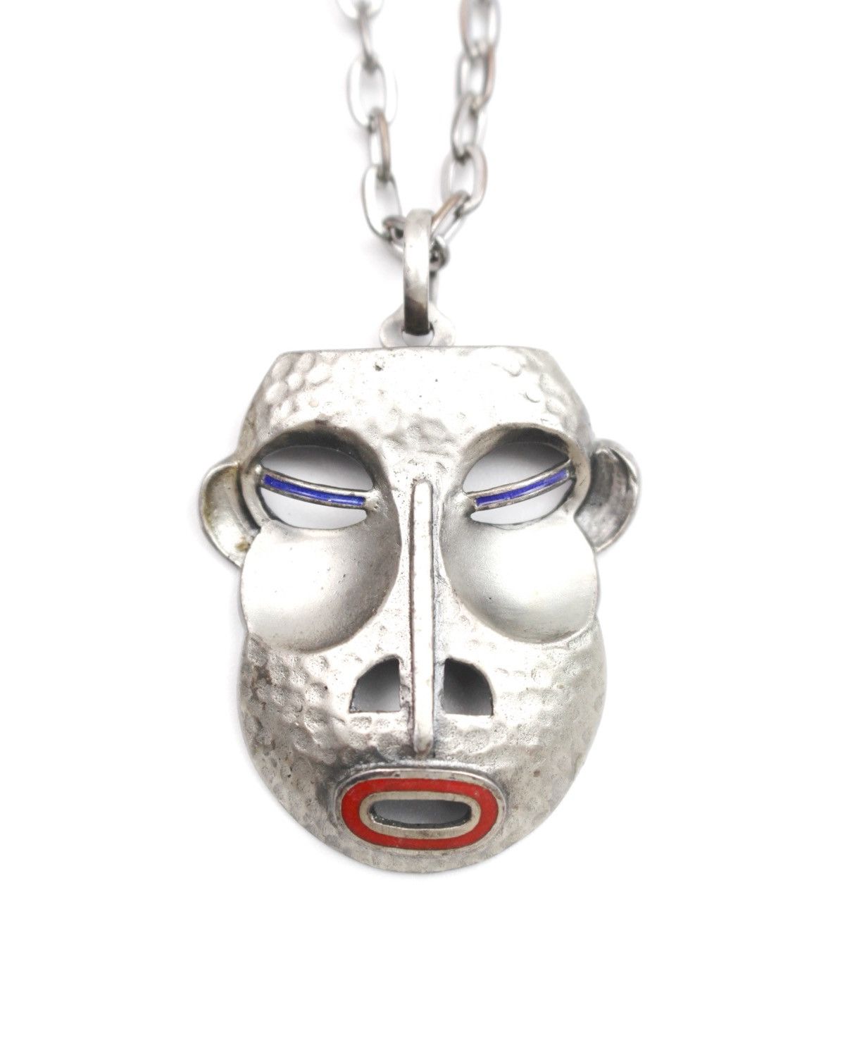 2000S PRIMITIVE TRIBAL MASK CHAIN NECKLACE