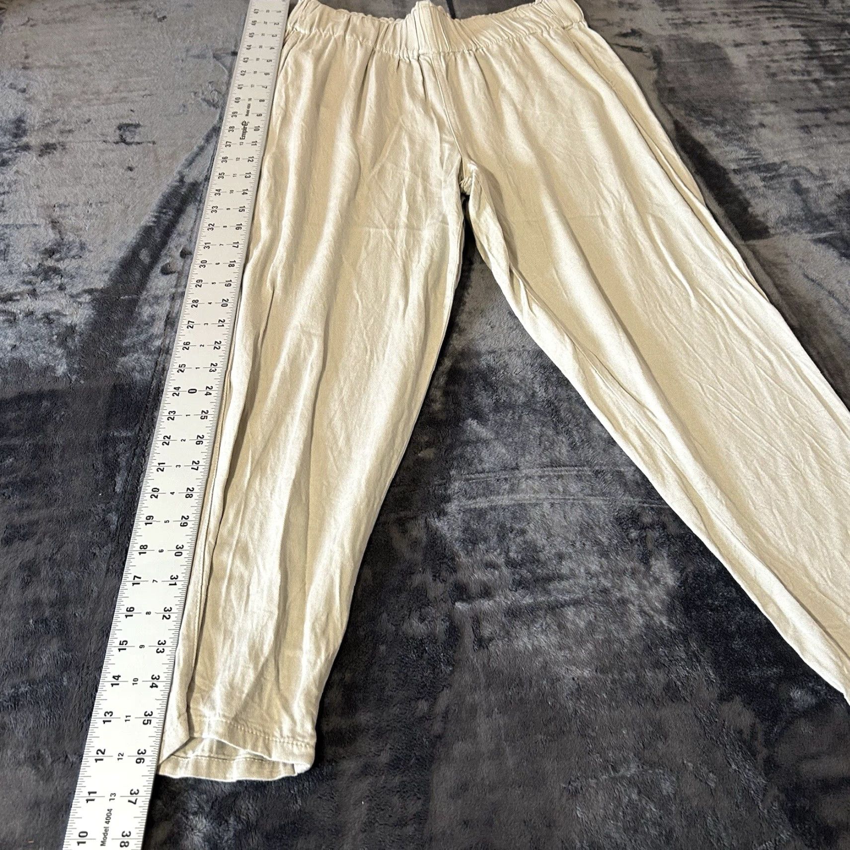 Vintage Celebrity Pink Pants Women Medium Tan Elastic Waist Pull Up Style#CJ23467T88 Size 32" / US 10 / IT 46 - 5 Thumbnail