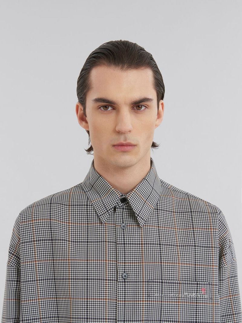 o1w1db11125 Check Shirt in Grey