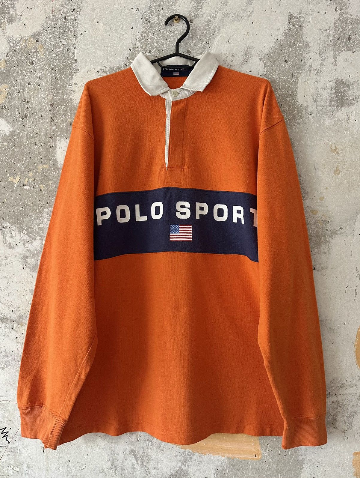 POLO SPORT】1990s Big Size Rugger Shirt polo sport ロゴ