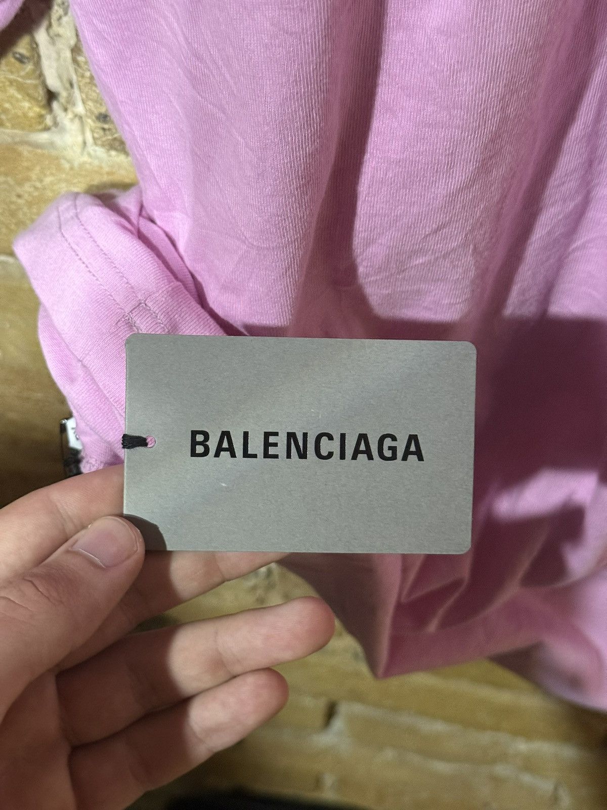 Balenciaga balenciaga pink flip logo tee Size US M / EU 48-50 / 2 - 6 Thumbnail