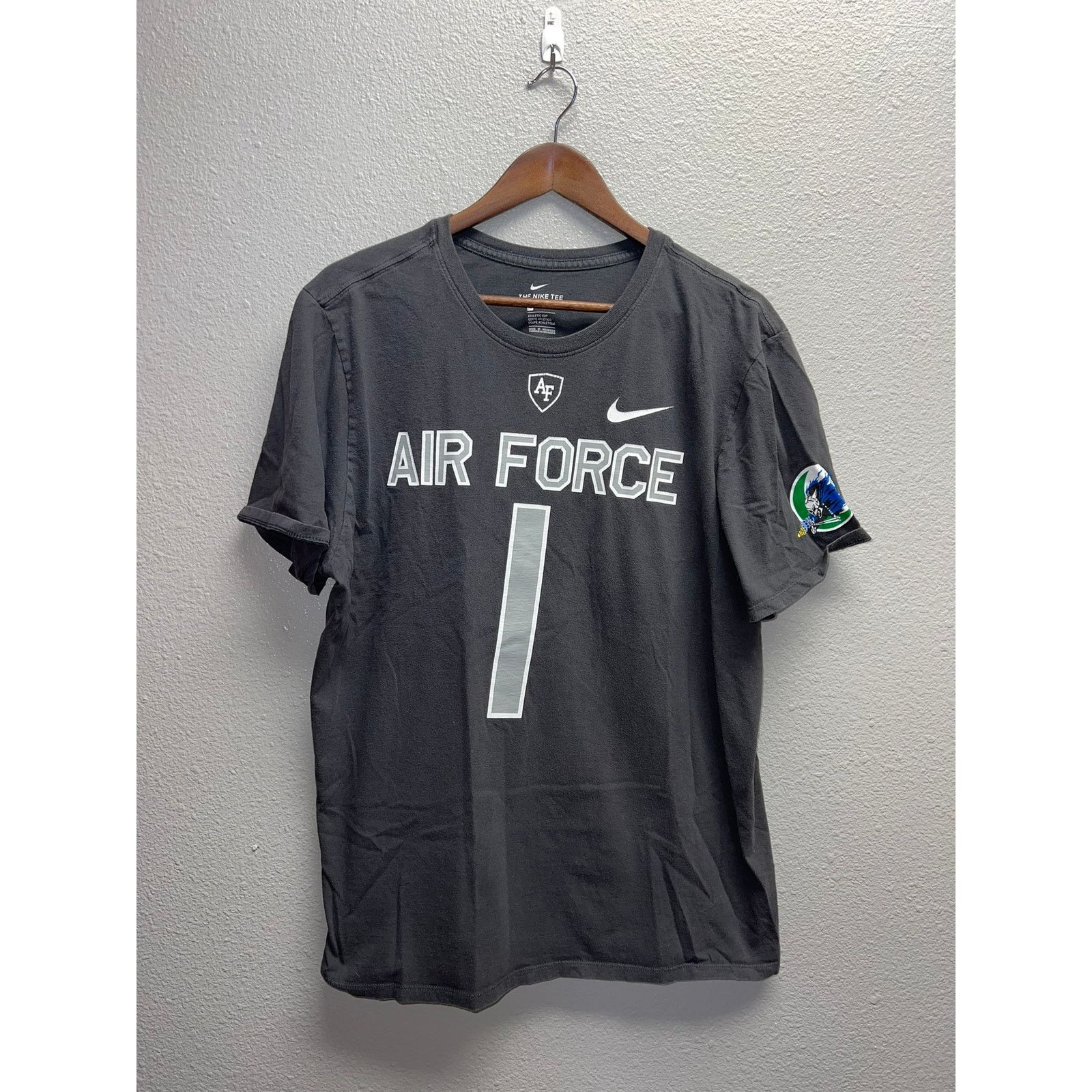 Nike Womens Air Force Top shirt Nike Gray College University Tee Size XL / US 12-14 / IT 48-50 - 2 Thumbnail
