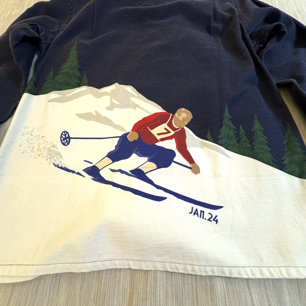 Polo Ralph Lauren Polo Ralph Lauren Classic Fit Ski Print Art Camp Shirt Size US L / EU 52-54 / 3 - 7 Thumbnail