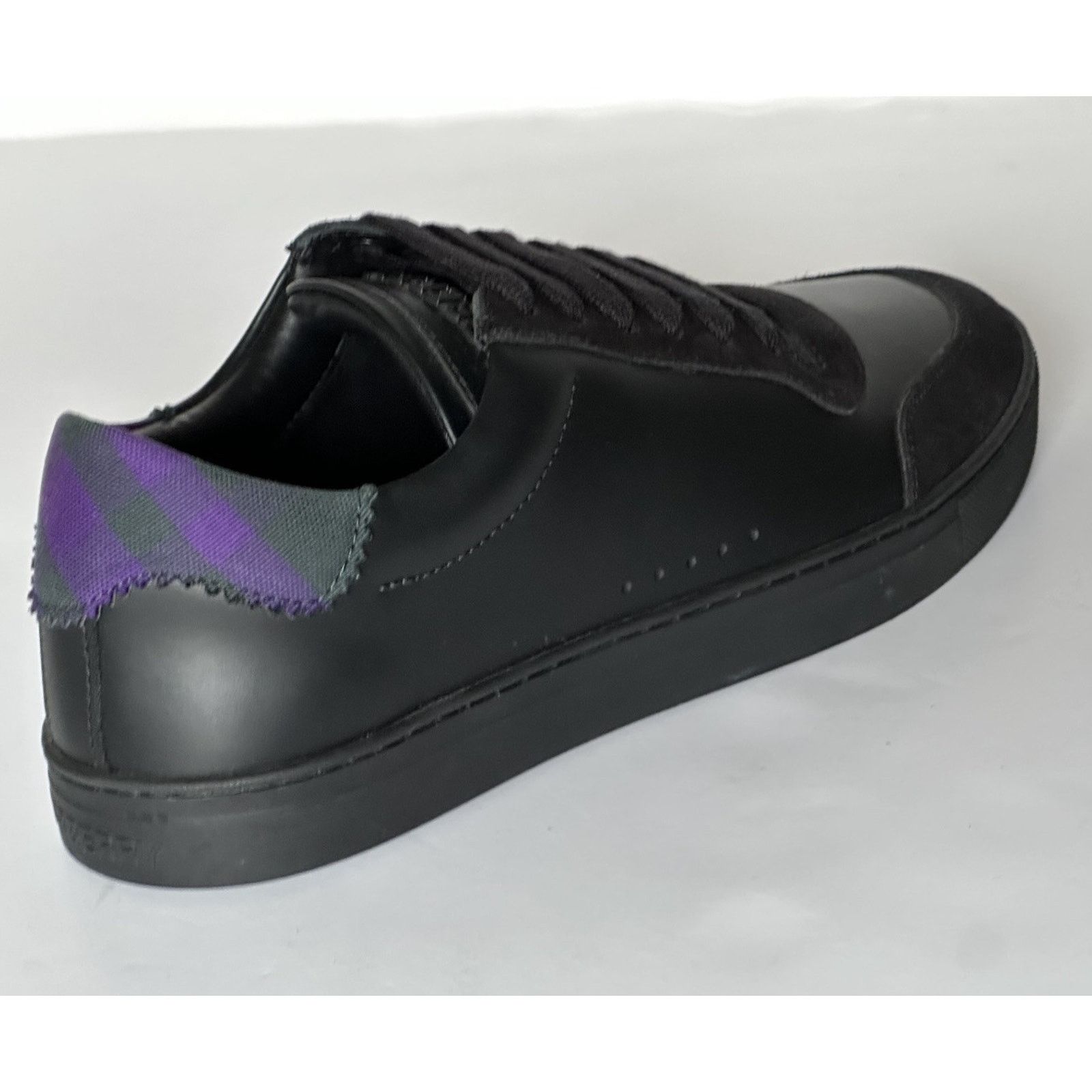 Burberry Burberry Leather Sneakers Black/IP Check 7.5 US 8075375 Size US 7.5 / EU 40-41 - 3 Thumbnail