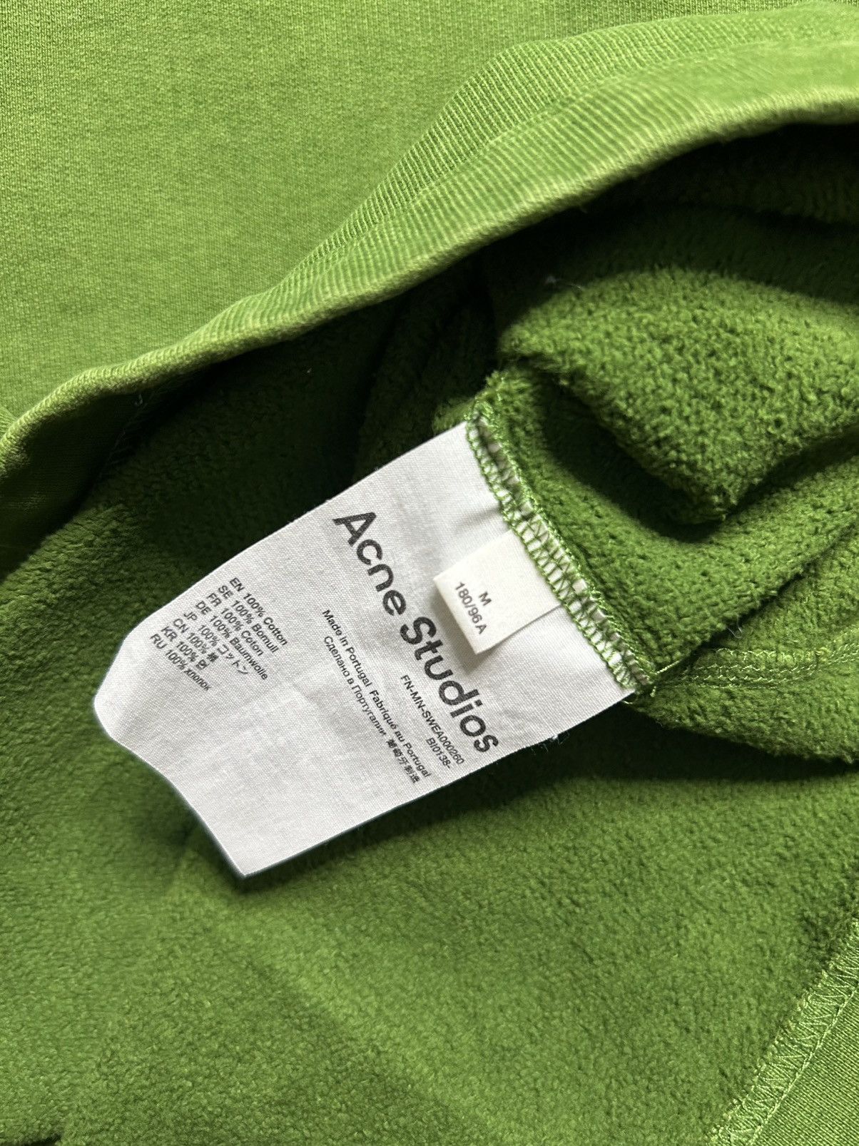 Acne Studios Acne Studios Organic Cotton Crewneck Bottle Green Oversized Size US M / EU 48-50 / 2 - 5 Thumbnail