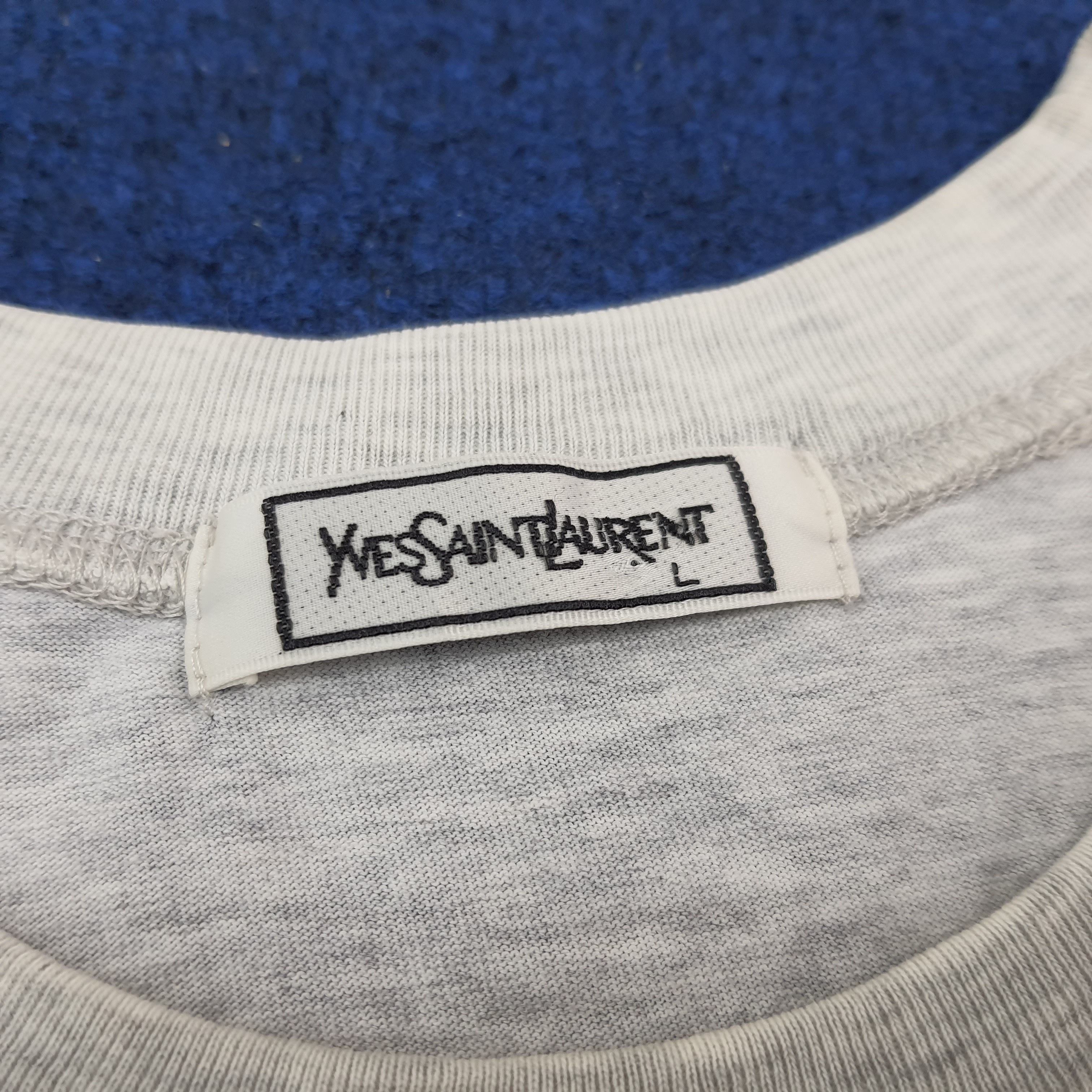 Vintage × Yves Saint Laurent Vintage Yves Saint Laurent YSL Logo Designer Tshirt Size US M / EU 48-50 / 2 - 5 Thumbnail