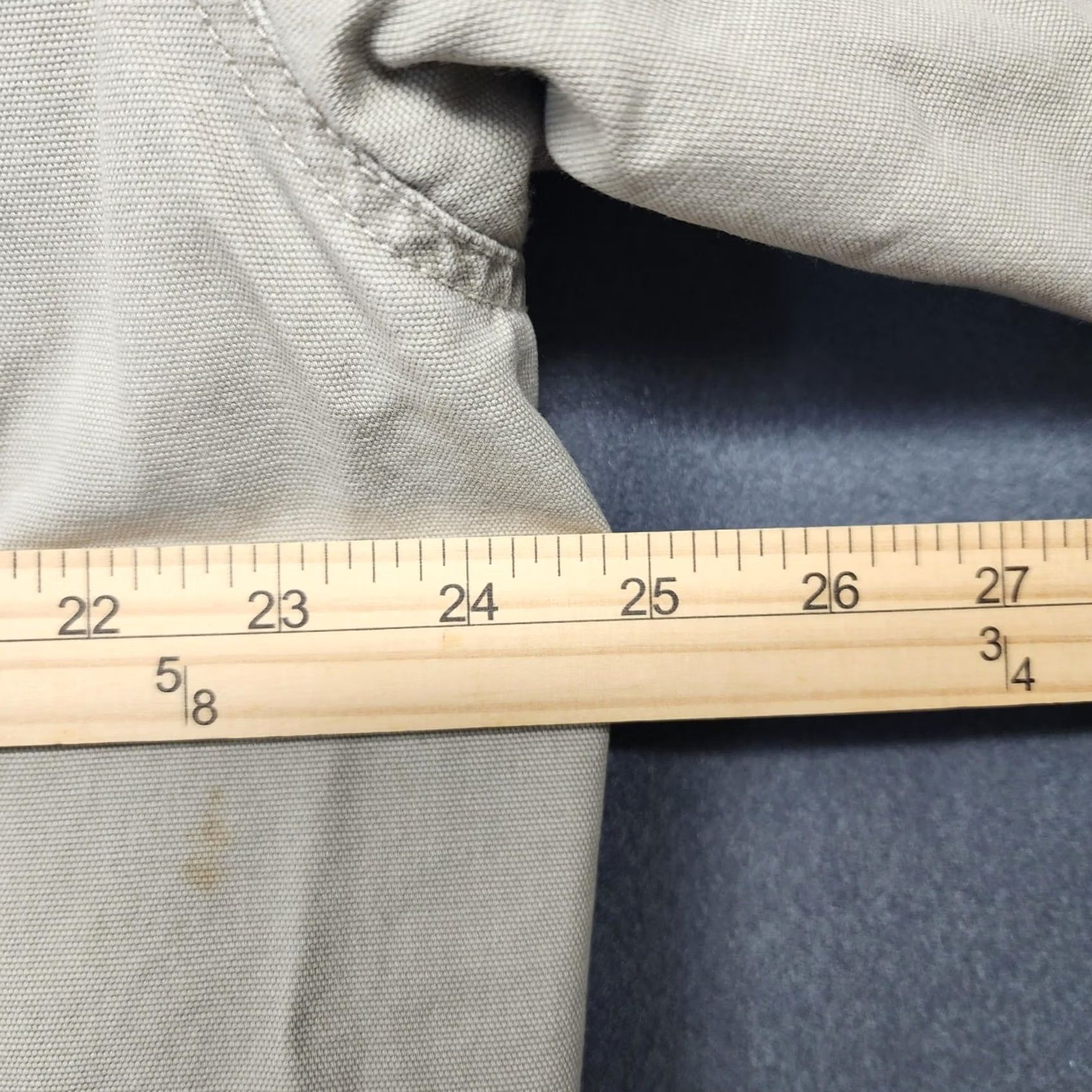 Old Navy Old Navy Painter's Jeans Jacket Mens L Khaki Fleece Lined Chore Work Shacket Size US 33 - 5 Thumbnail