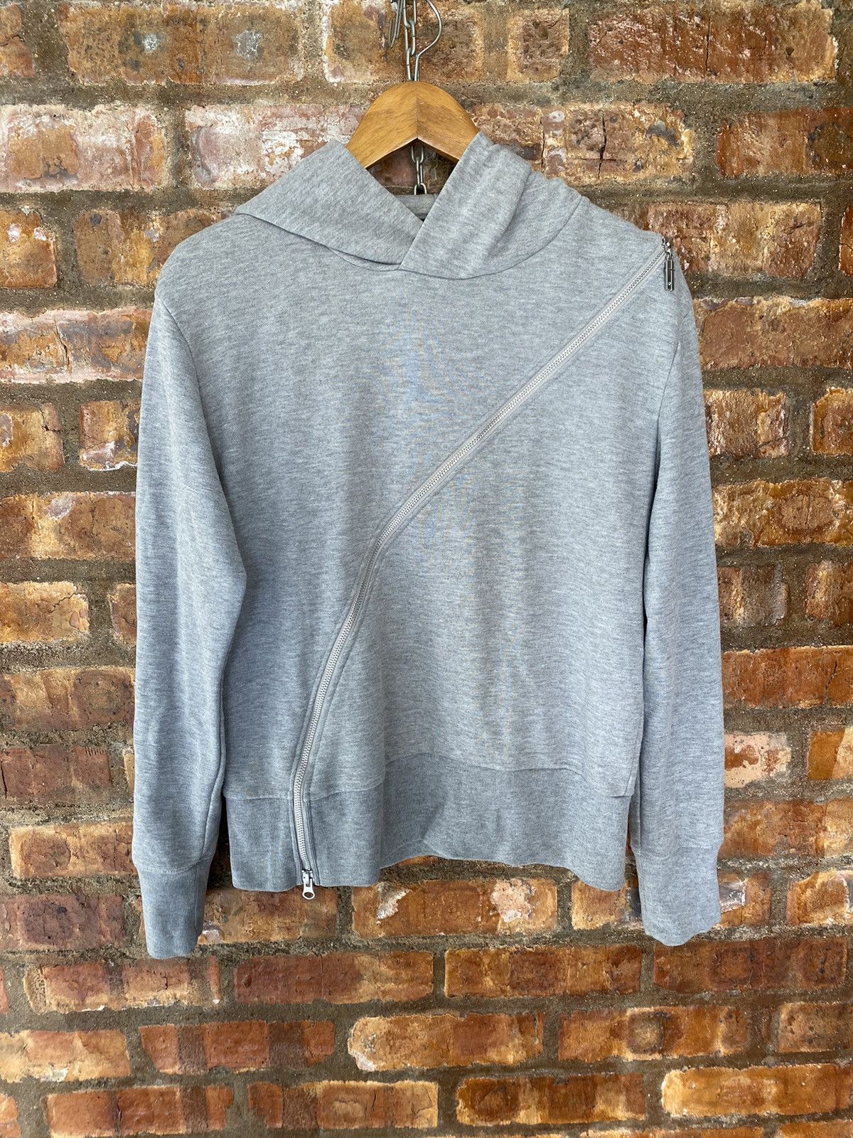 Japanese Brand Vtg Nota Bene Japan asymmetrical zipper hoodie Size US M / EU 48-50 / 2 - 3 Thumbnail