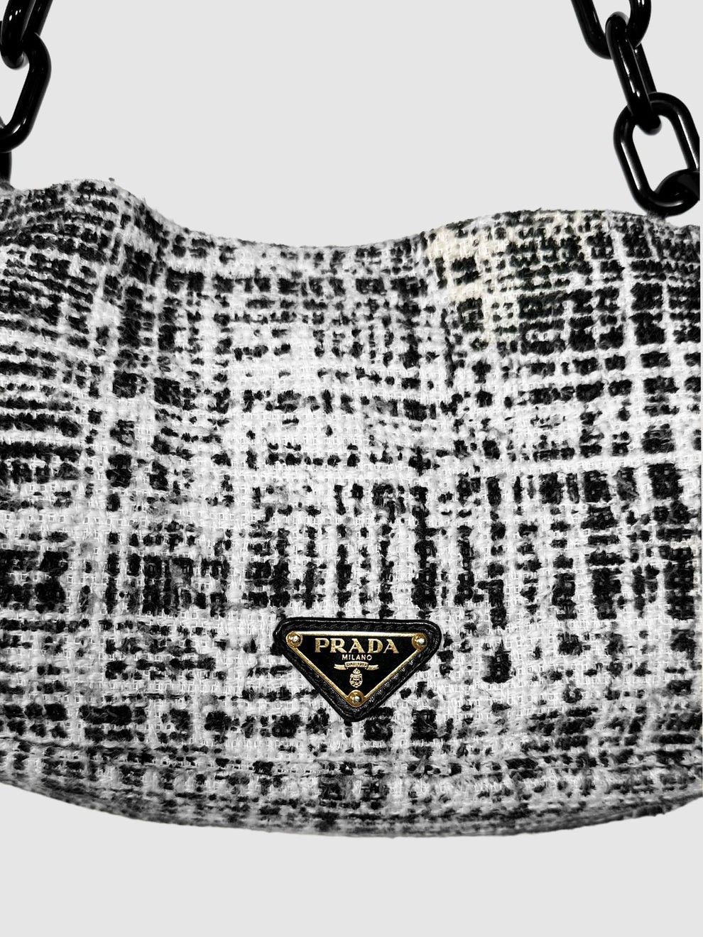 Prada Authentic PRADA Printed Tweed Turnlock Flap Bag Size ONE SIZE - 3 Thumbnail
