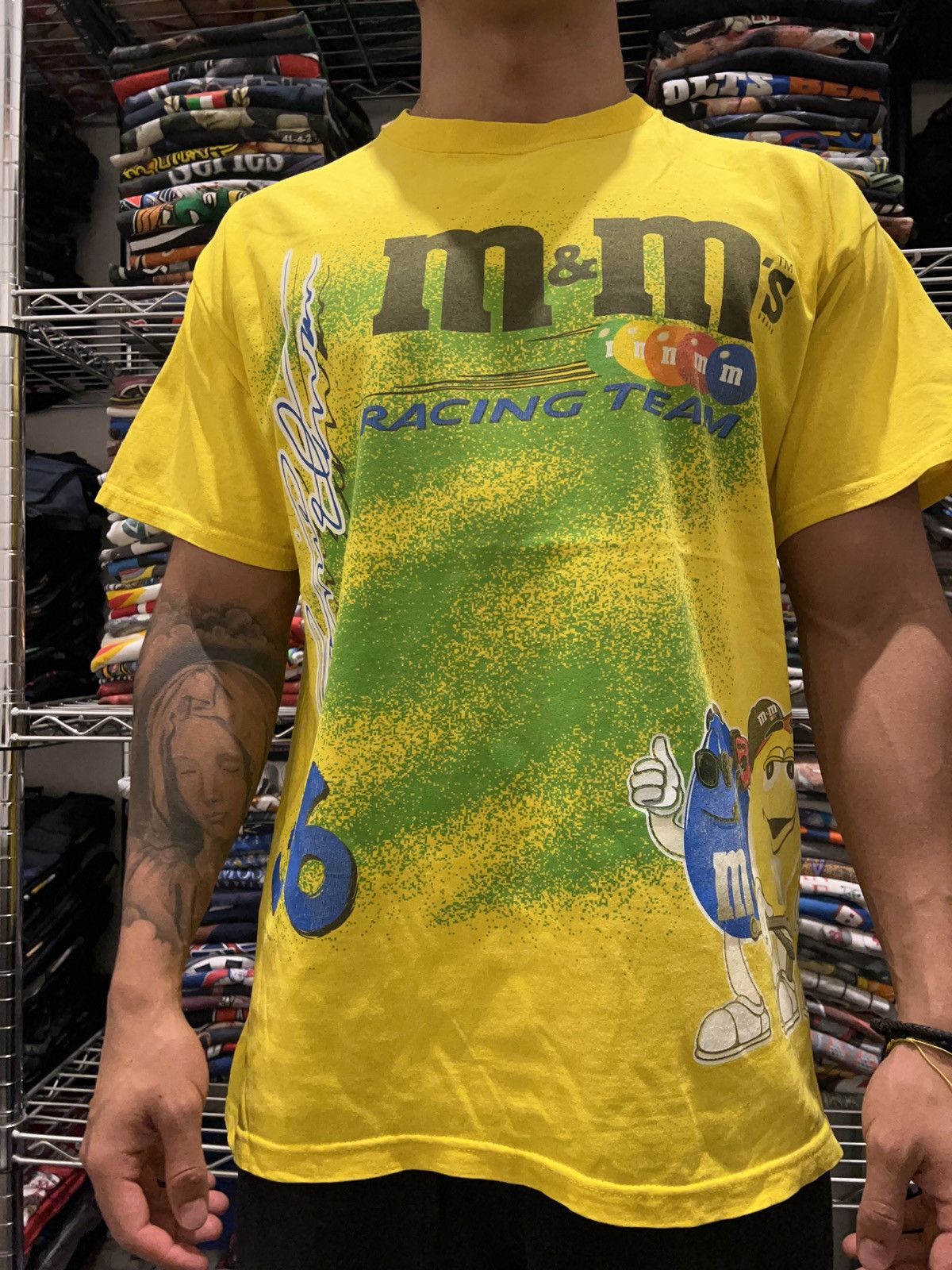 NASCAR 1999 Ernie Irvan M&M’s Racing AOP Tee 90s Size US L / EU 52-54 / 3 - 3 Thumbnail