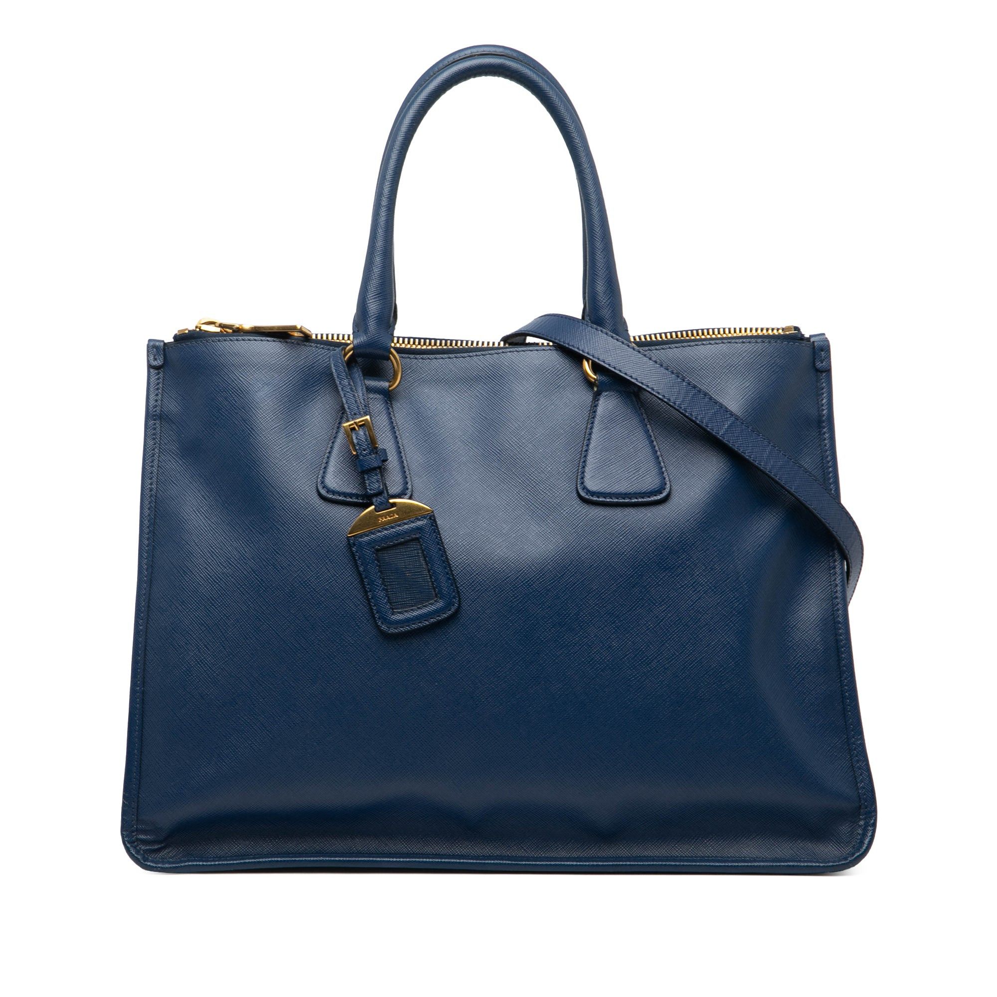 Prada Saffiano Double Zip Open Convertible Tote Size ONE SIZE - 1 Thumbnail