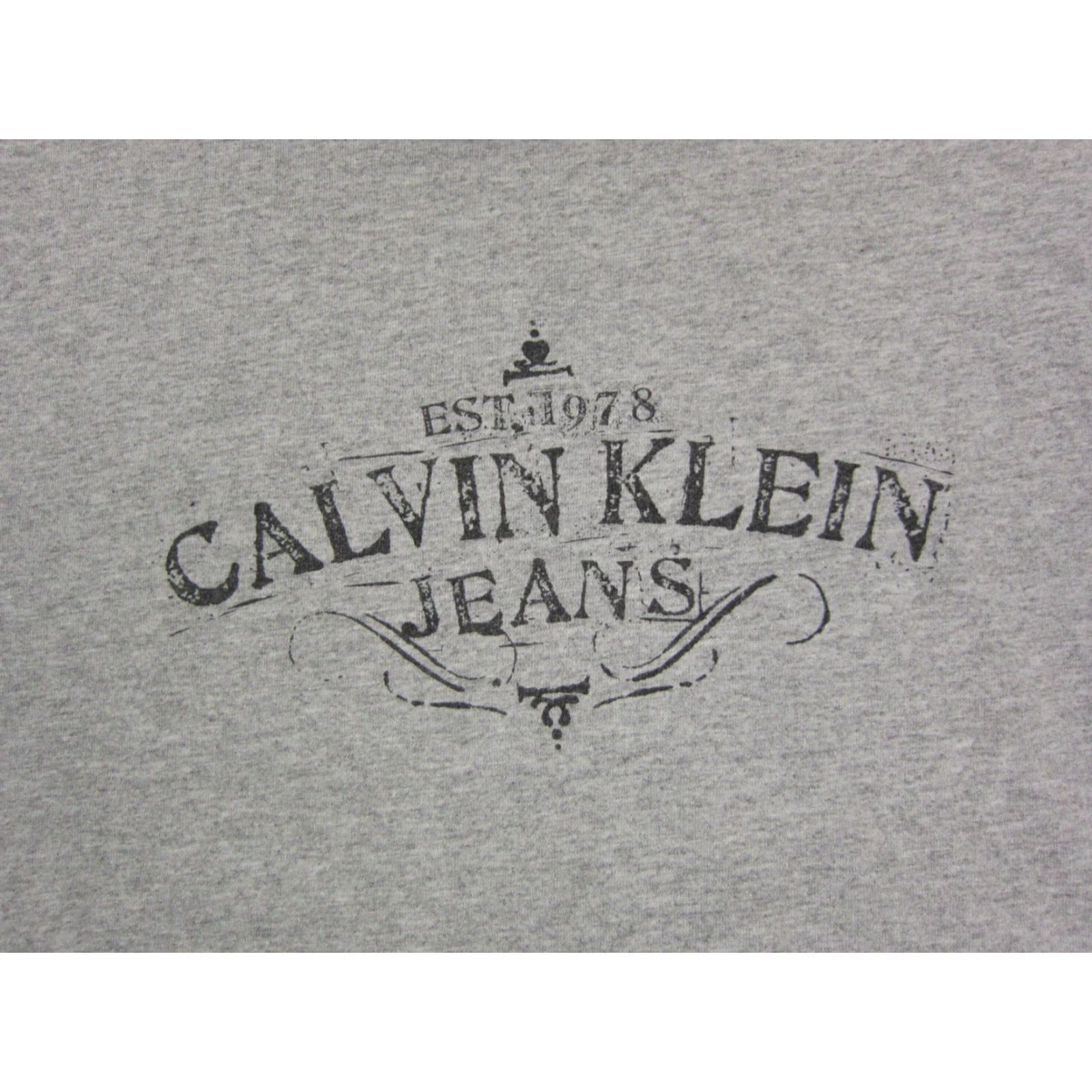 Calvin Klein VINTAGE Calvin Klein Shirt L Gray 90s Logo Mens Short Sleeve Crew Neck Cotton All Seasons Regular Adult Large Casual City Modern 90s Size US L / EU 52-54 / 3 - 2 Thumbnail