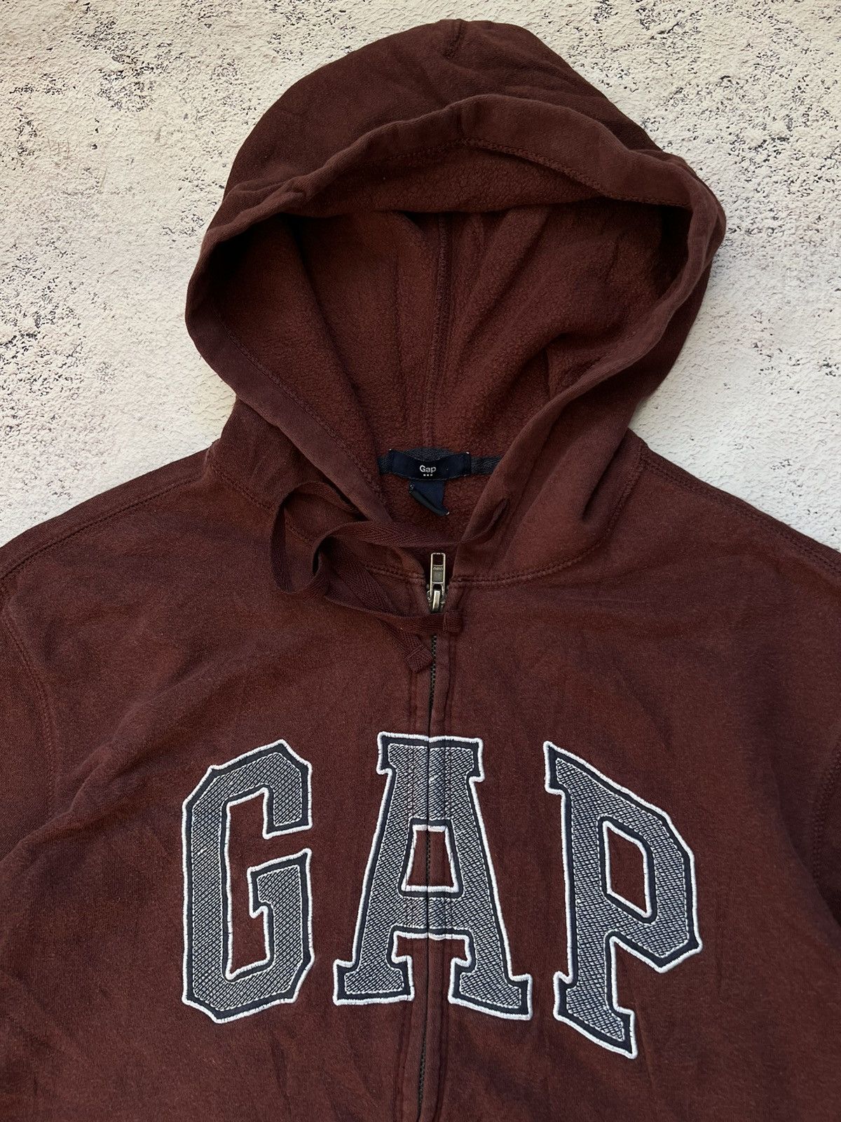 Gap × Vintage Y2k Vintage Brown Zip Hoodie Gap Size US S / EU 44-46 / 1 - 2 Thumbnail