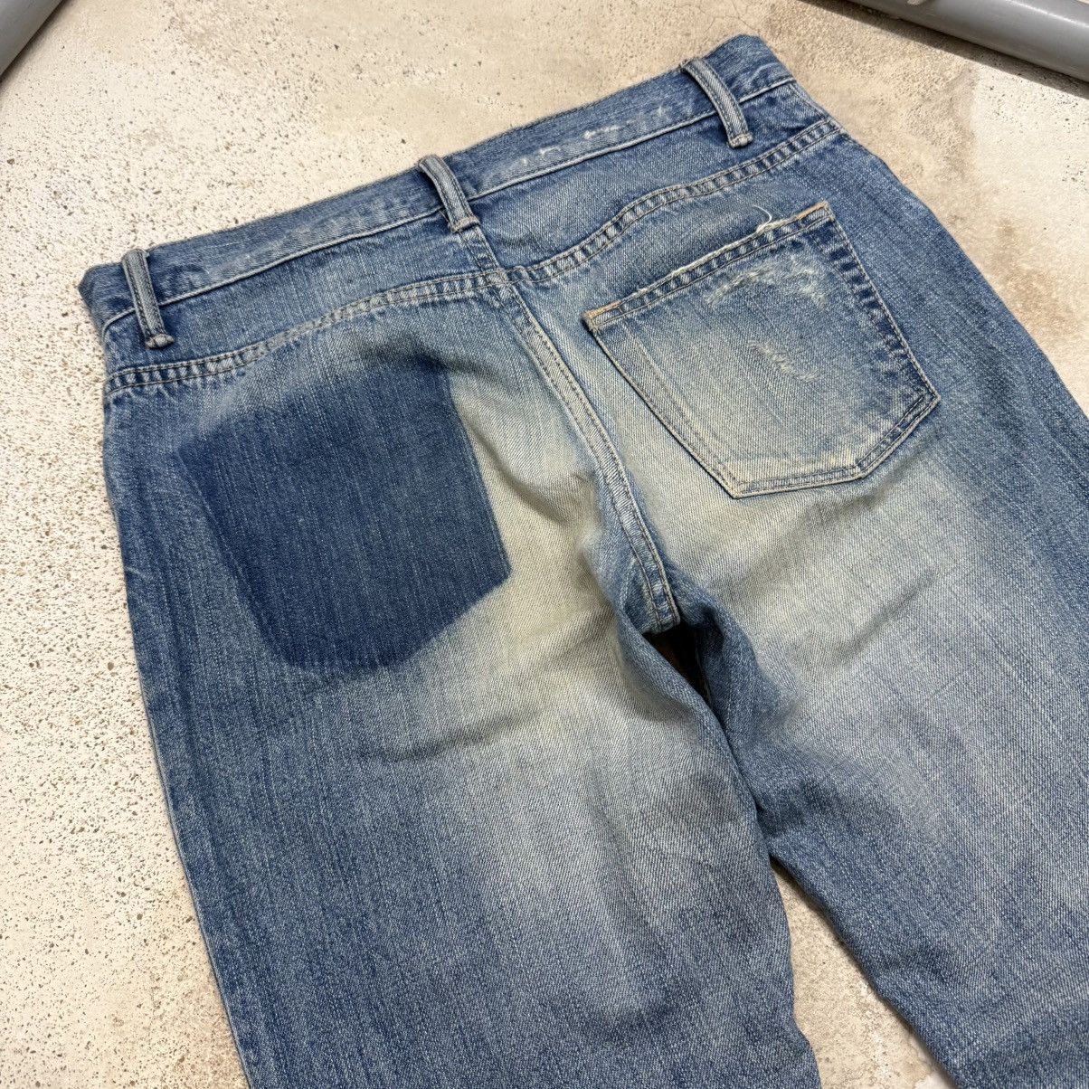 Japanese Brand Freaks Store Distressed Mud Whisker Denim Pants Size 28" / US 6 / IT 42 - 9 Thumbnail