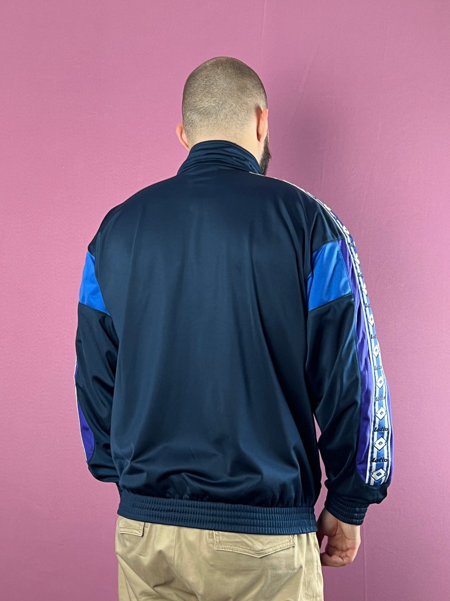 Lotto Sport × Vintage 90s Lotto Side Tape Logo Vintage Men's Track Jacket - L Size US XL / EU 56 / 4 - 3 Thumbnail