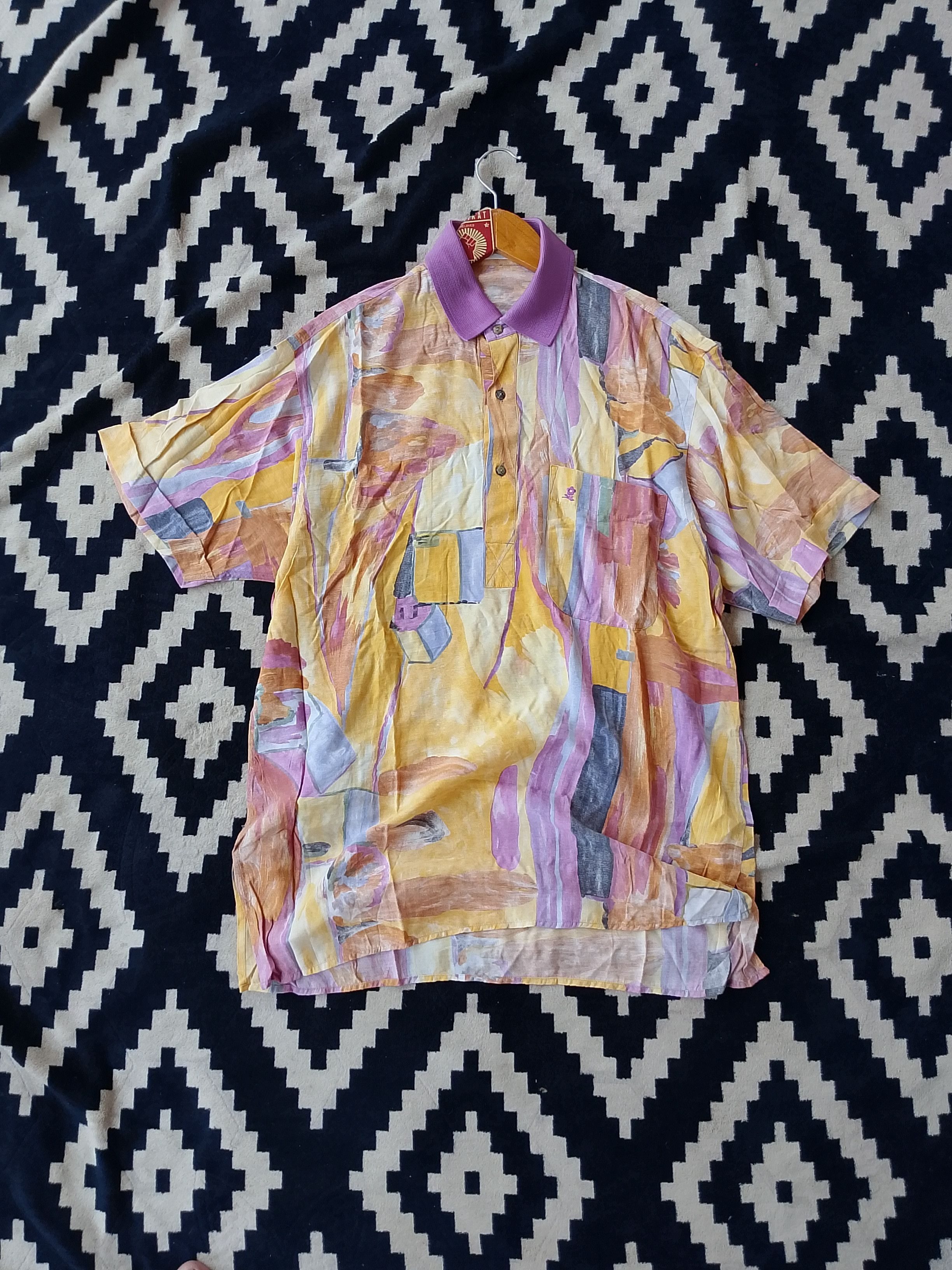 Montagut 💥 Montagut Vintage Psychedelic Art Classic Polo Shirt Size US L / EU 52-54 / 3 - 2 Thumbnail