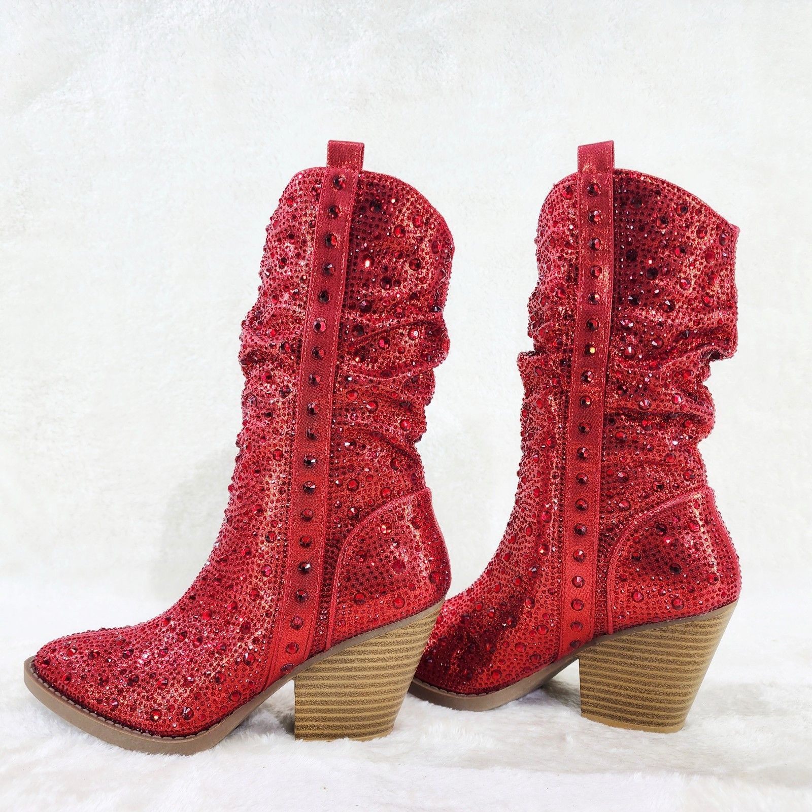 Other Angel Riders Country Glam Western Cowgirl Slouch Boots Metal Size US 6.5 / IT 36.5 - 1 Thumbnail