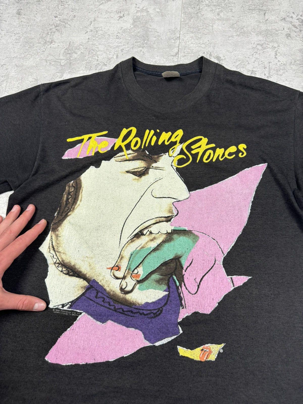 The Rolling Stones Vintage 1989 The Rolling Stones North American Tour T-Shirt Size US L / EU 52-54 / 3 - 4 Thumbnail