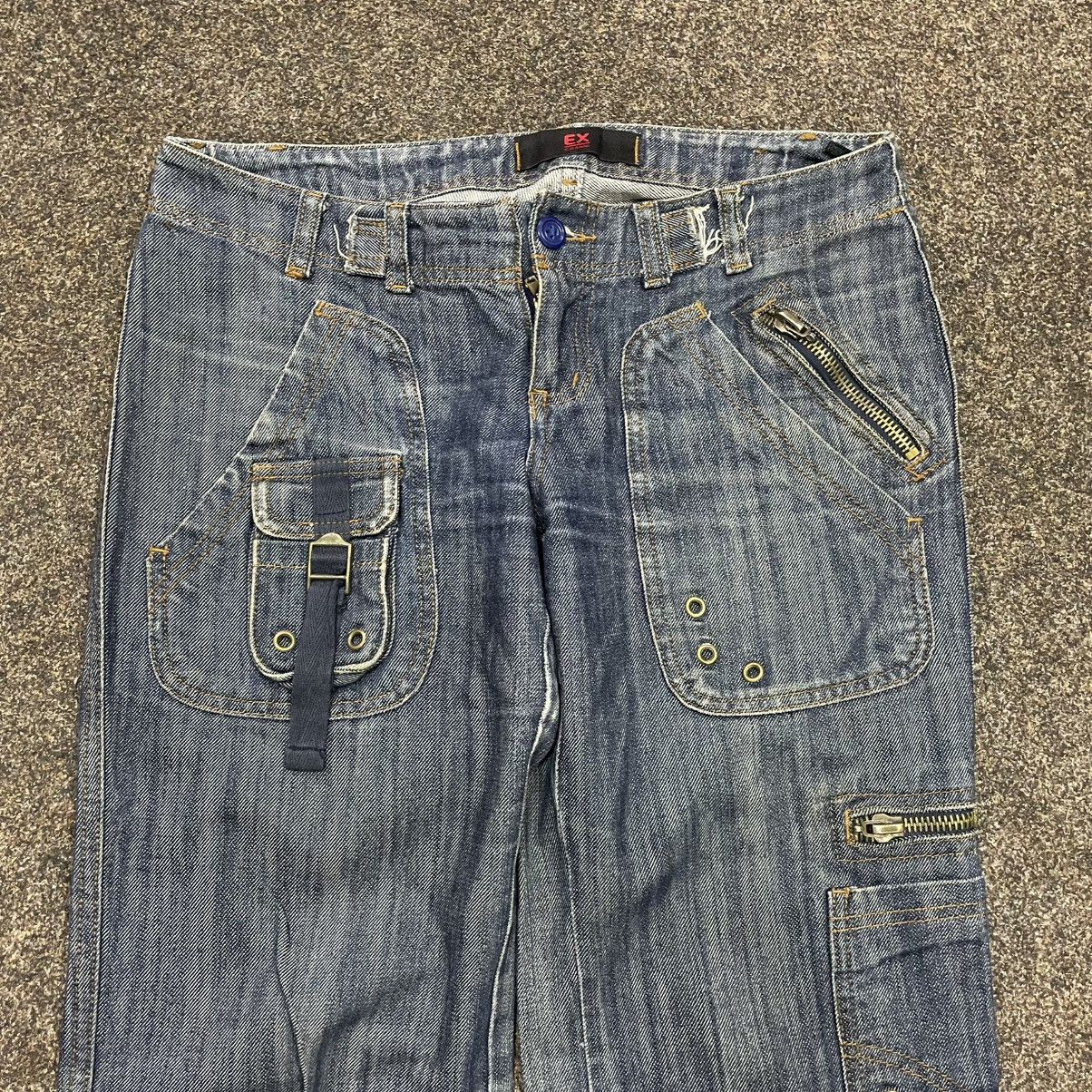 vintage pants bootcut jeans multi Y2K flared fade