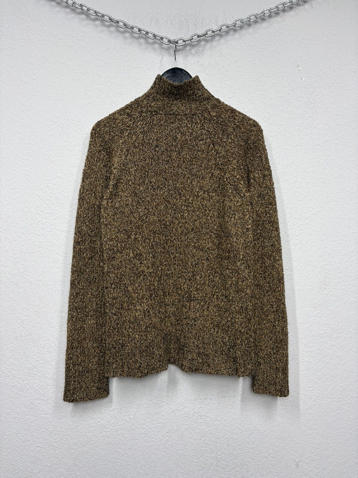 If Six Was Nine Asymmetric Rick Owens Vibe Zip High-Neck Knit Sweater Y2K Size US M / EU 48-50 / 2 - 9 Thumbnail