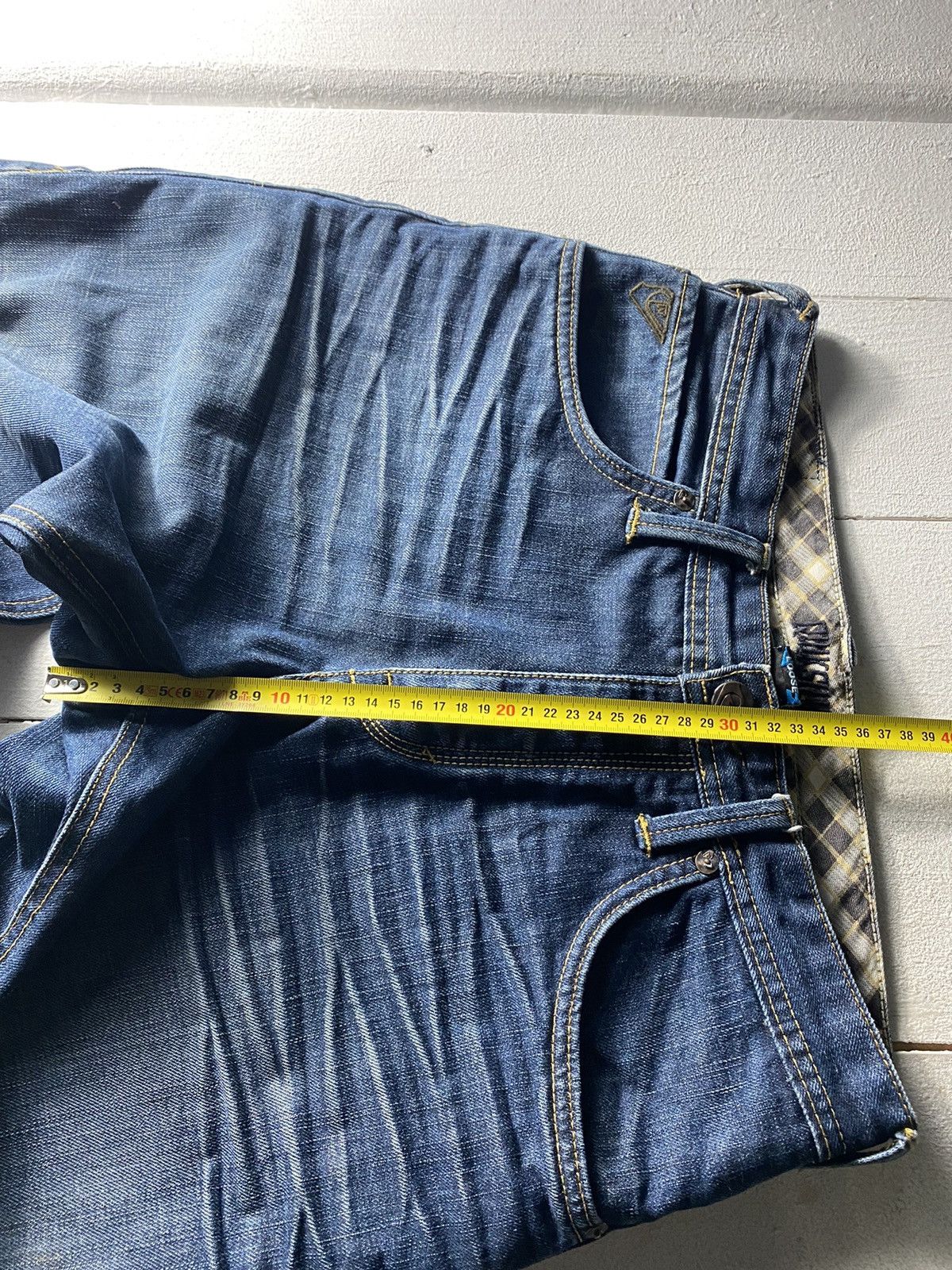 Billabong × Quiksilver × Rip Curl 💢90s Quicksilver Baggy Loose Fit Blue Denim Pants Mens Surf Size US 31 - 10 Thumbnail