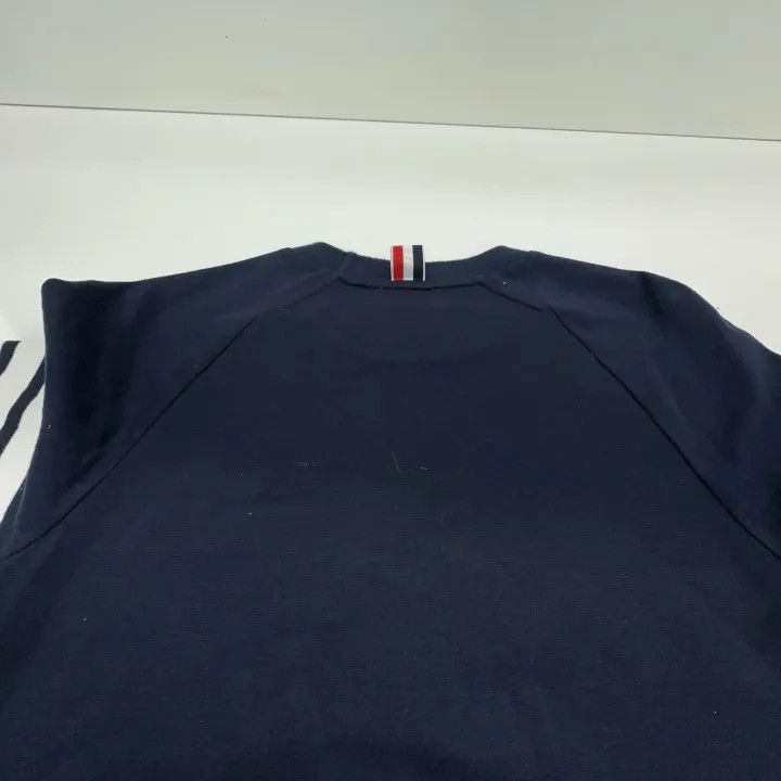 Thom Browne Thom Browne Blue Striped Knit Dress for Women -2507 Size L / US 10 / IT 46 - 6 Thumbnail