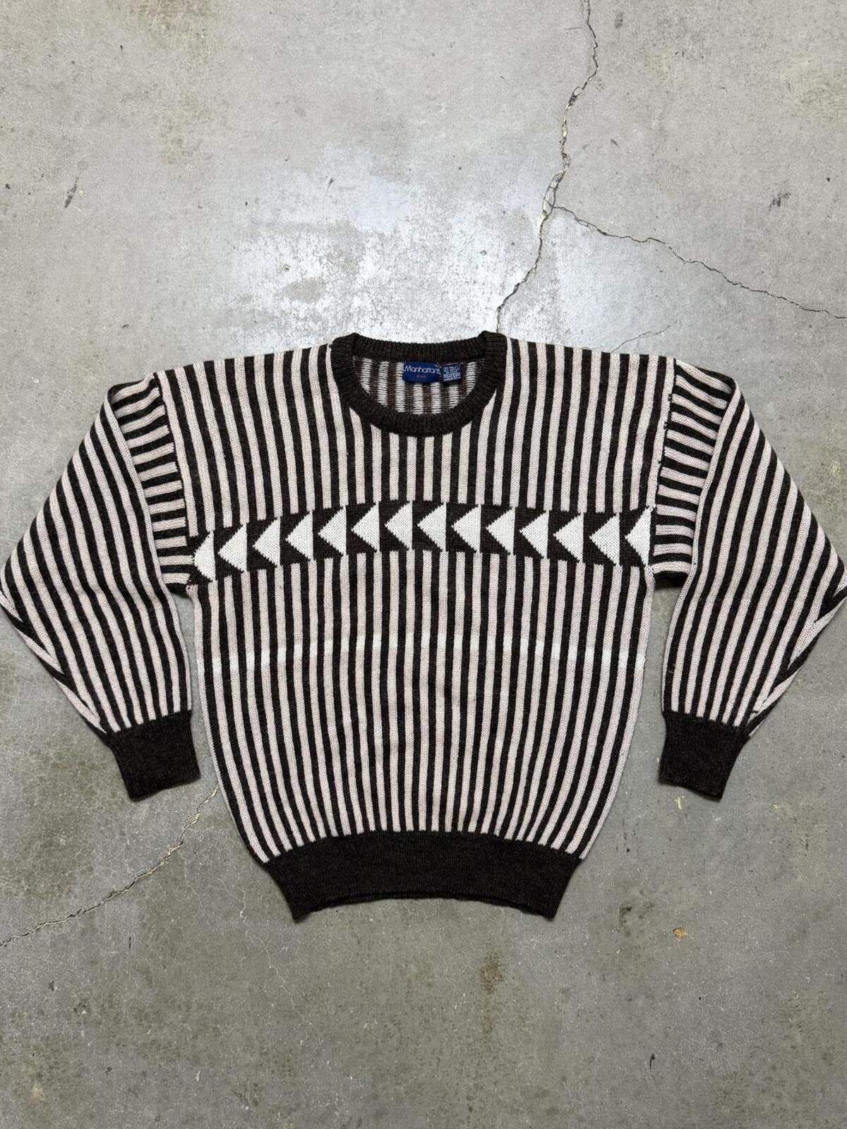 Manhattan Portage VTG Manhattan knit Geometric Sweater Size US L / EU 52-54 / 3 - 7 Thumbnail