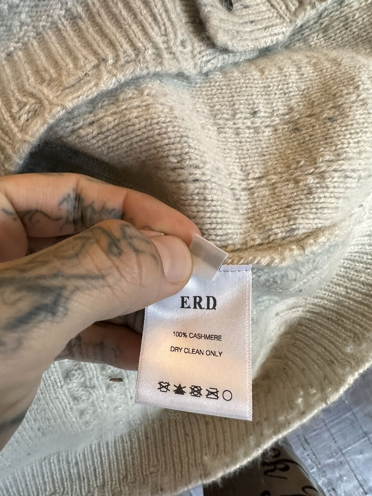 Enfants Riches Deprimes × Loro Piana ERD X LORO PIANNA CHAIN KNIT CASHMERE SWEATER JACKET Size US L / EU 52-54 / 3 - 13 Thumbnail