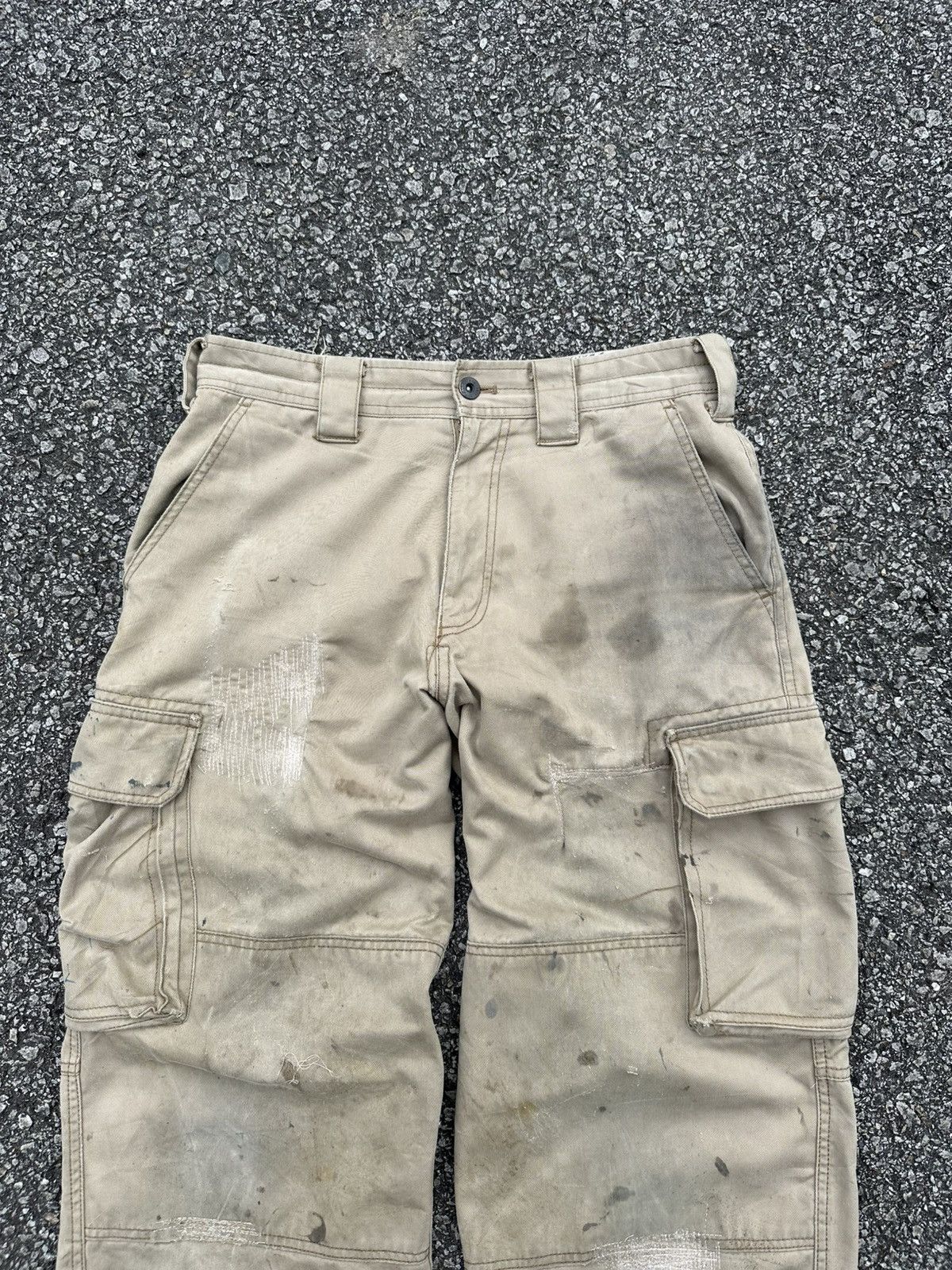Vintage 👹THRASHED Sun Faded Distressed ERD Dickies Cargo Pants Size US 30 / EU 46 - 5 Thumbnail