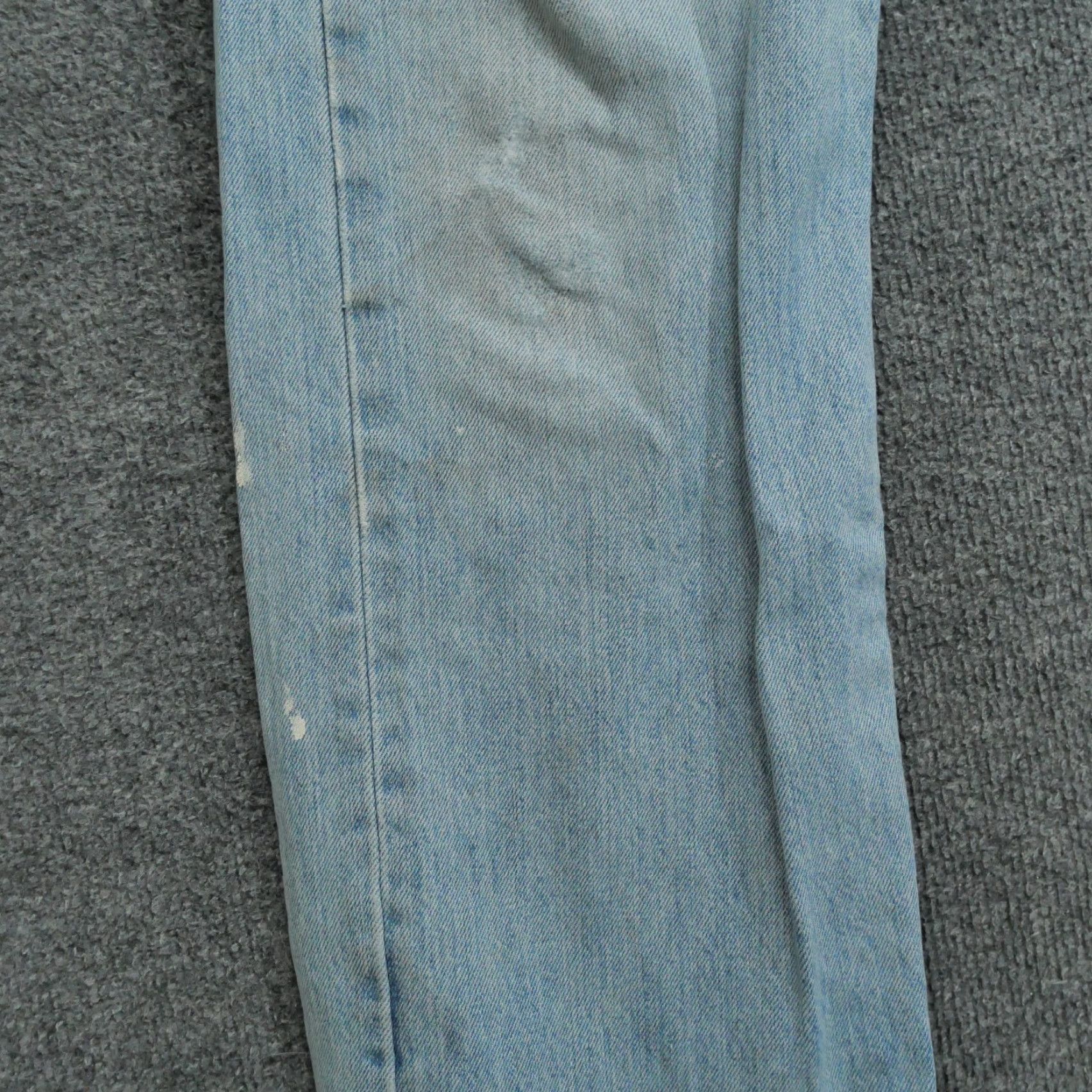 Levi's VINTAGE Levi's 501 Jeans Mens 34x34 Blue Distressed Grunge Button Fly Classic Straight Pants 90s Mens Size US 34 / EU 50 - 5 Thumbnail