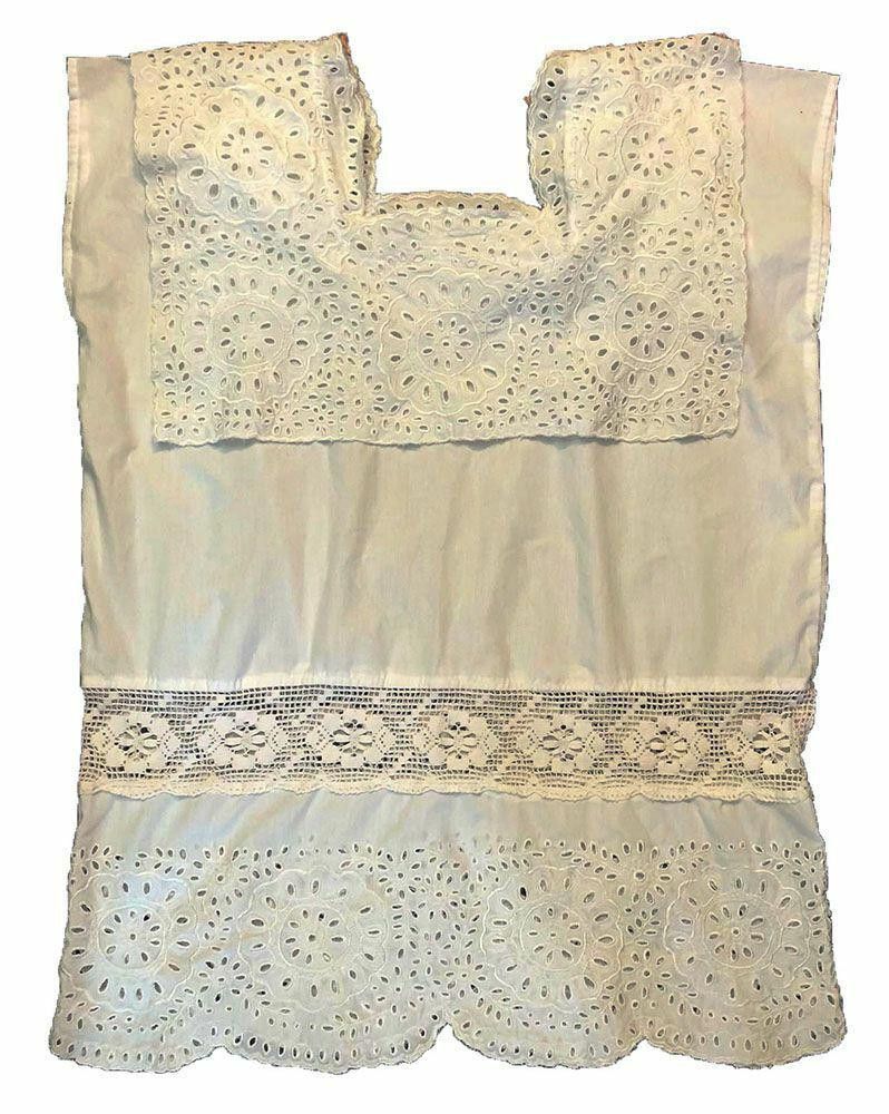 Designer Pre Owned White Hand Made Blouse Xxl Size XXL / US 16-18 / IT 52-54 - 2 Thumbnail