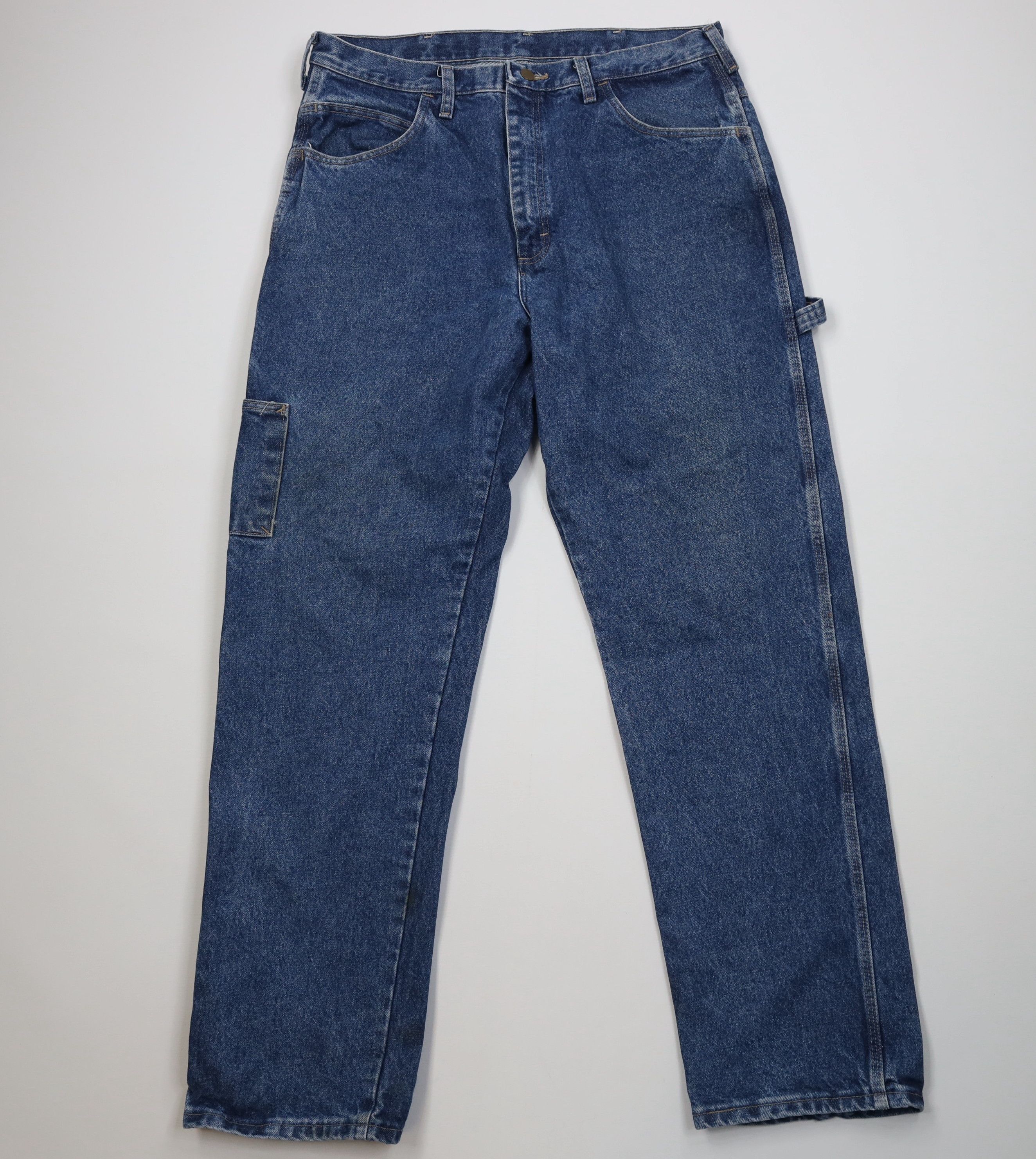 Vintage Bulwark FR Fire Flame Resistant Wide Leg Denim Jeans Size US 38 / EU 54 - 1 Thumbnail