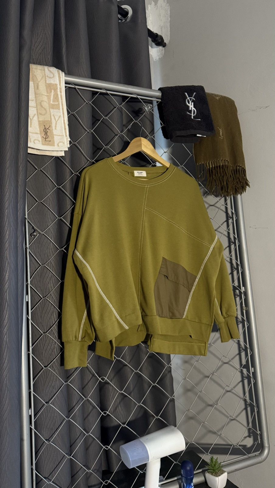 Beams Japan BEAMS HEART JAPAN SWEATSHIRT CROP 3D POCKET SWEATSHIRT GREEN Size M / US 6-8 / IT 42-44 - 1 Thumbnail