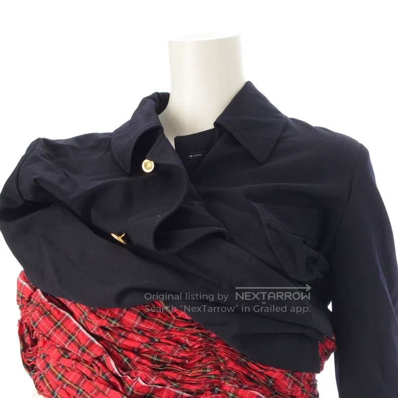 Comme des Garcons Comme des Garcons Retro Plaid Patchwork Design Two-Piece T Size S / US 4 / IT 40 - 5 Thumbnail