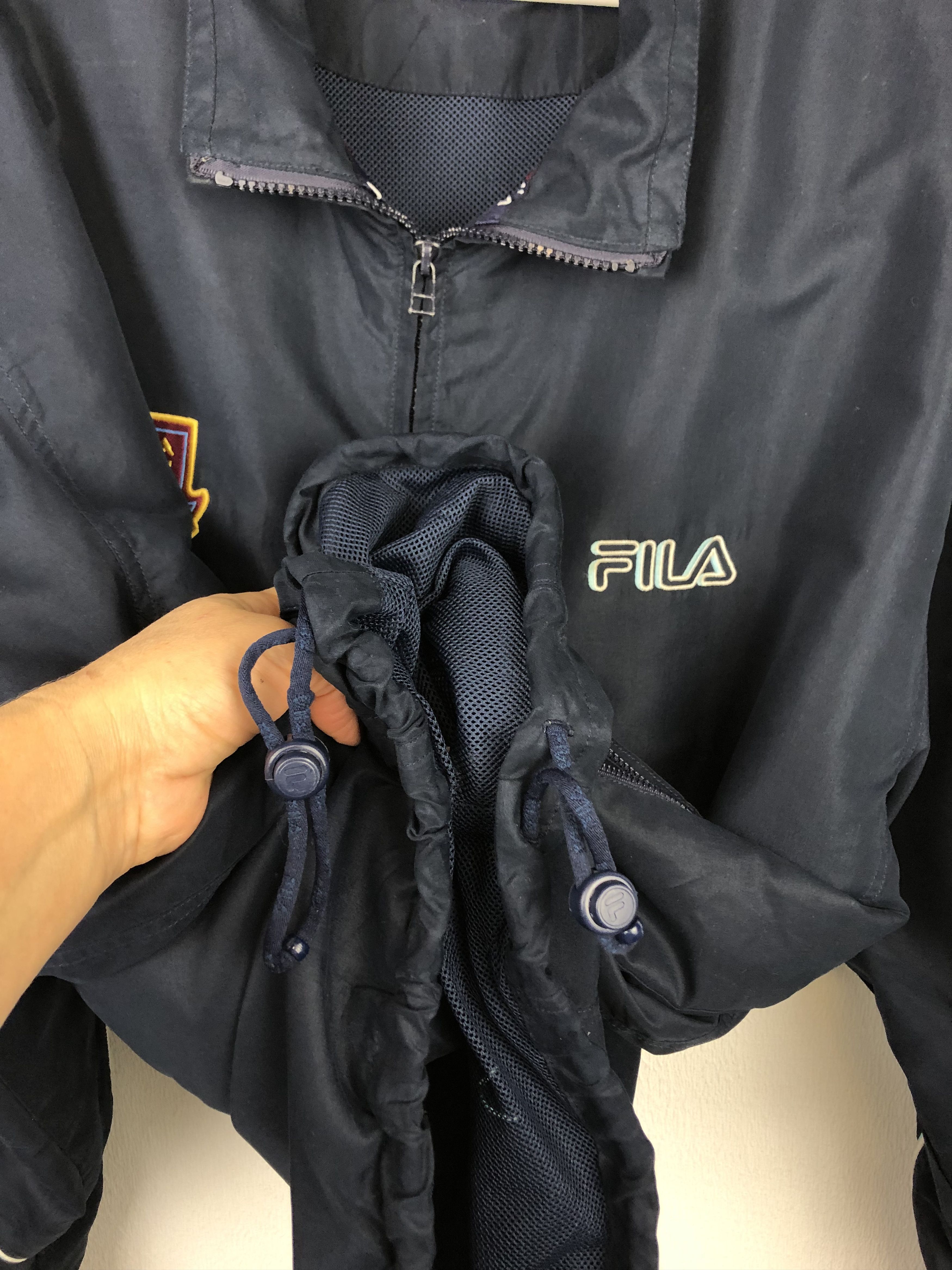 Fila Vintage West Ham United Football Jacket Soccer Windbreaker Size US XL / EU 56 / 4 - 5 Thumbnail