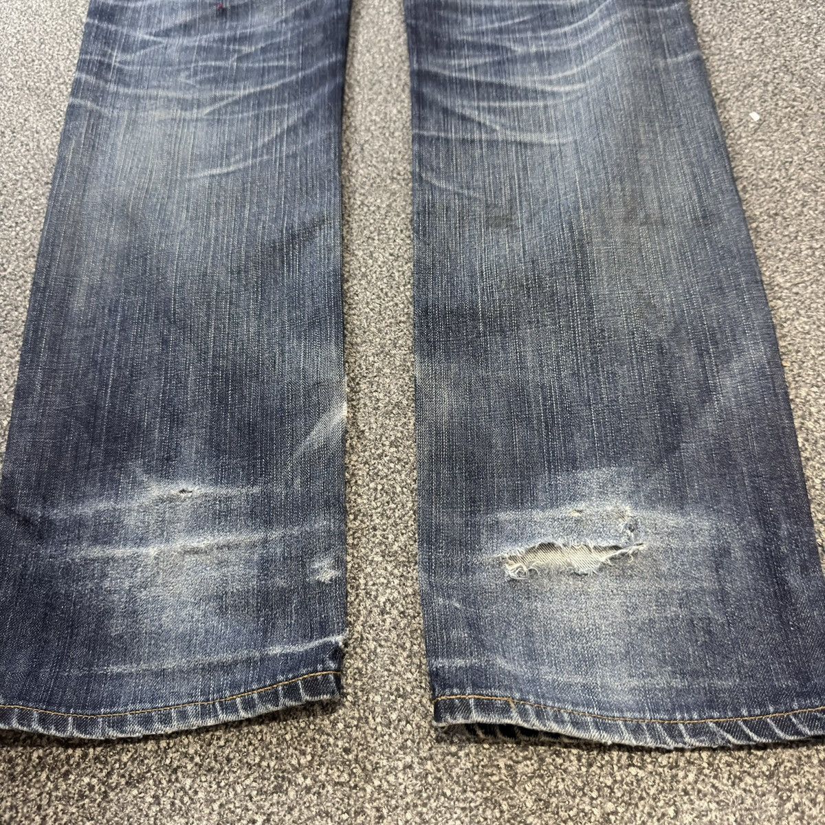 Kapital Vintage Edwin 403 Japanese Denim Distressed Fade Indigo Jean Size US 30 / EU 46 - 13 Thumbnail