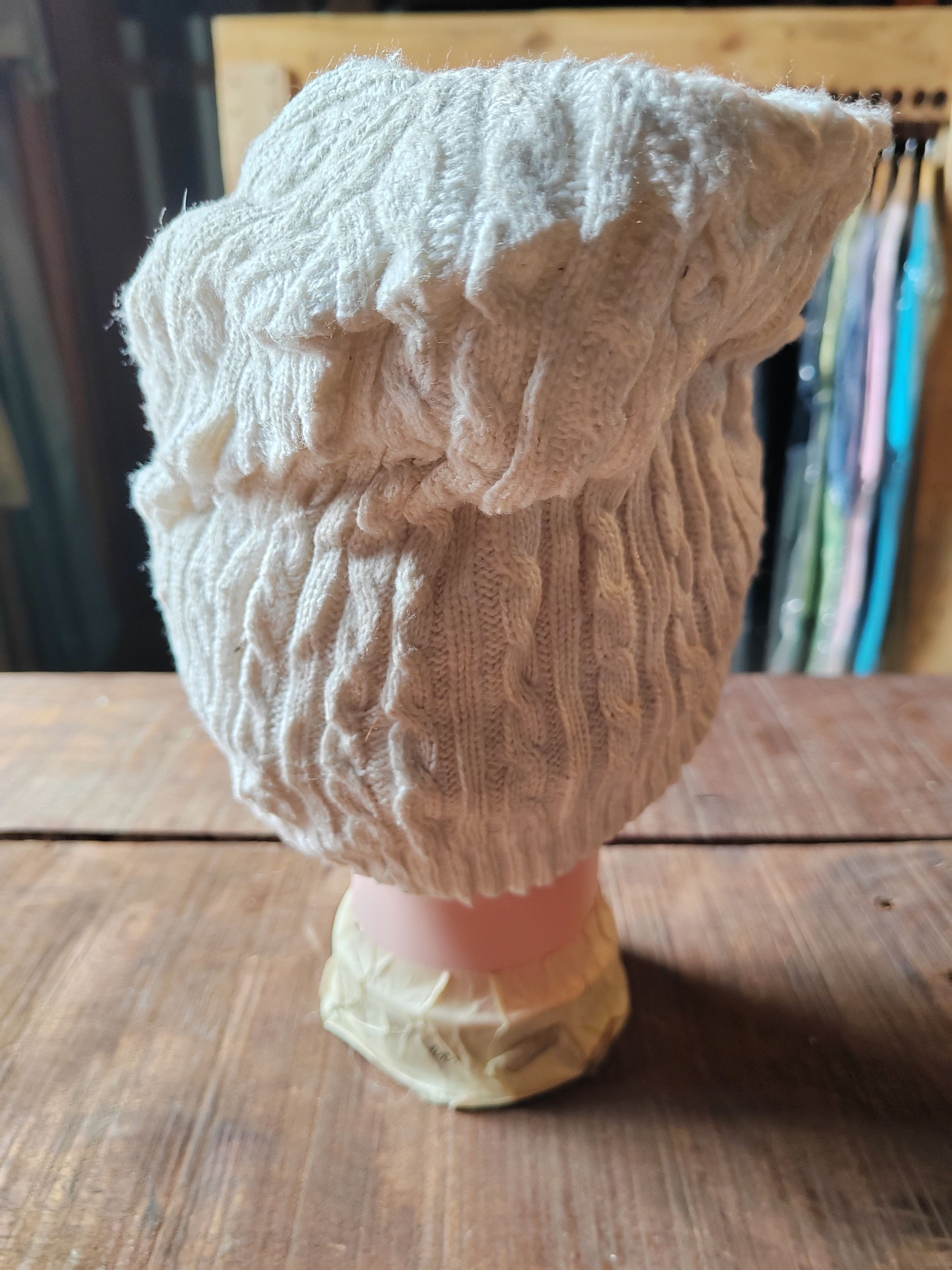 If Six Was Nine Vintage Japanese Style Crochet Big Beanie Snowcap Size ONE SIZE - 4 Thumbnail
