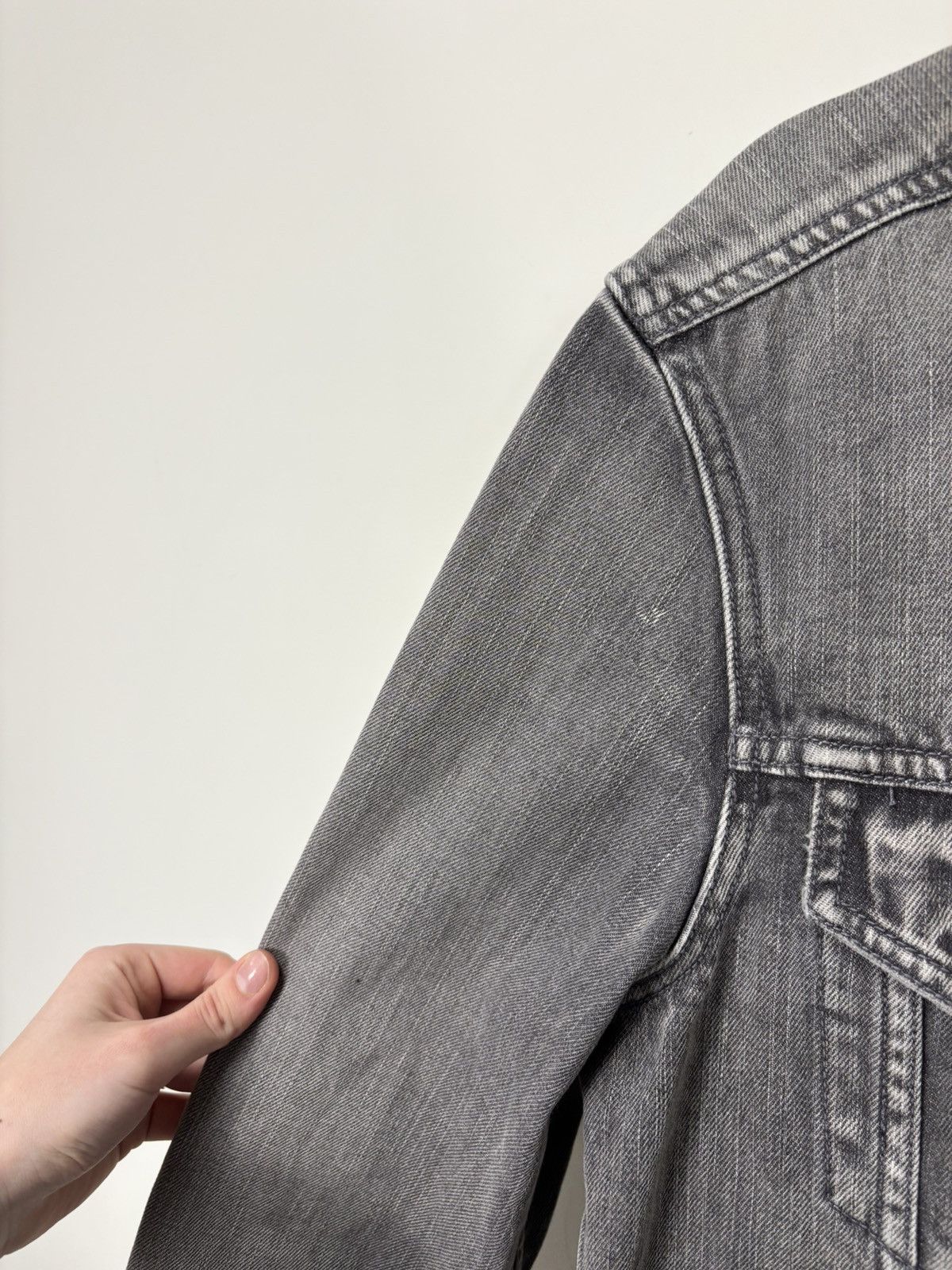 Allsaints AllSaints Men’s Grafton Washed Grey Denim Jacket Size US L / EU 52-54 / 3 - 10 Thumbnail