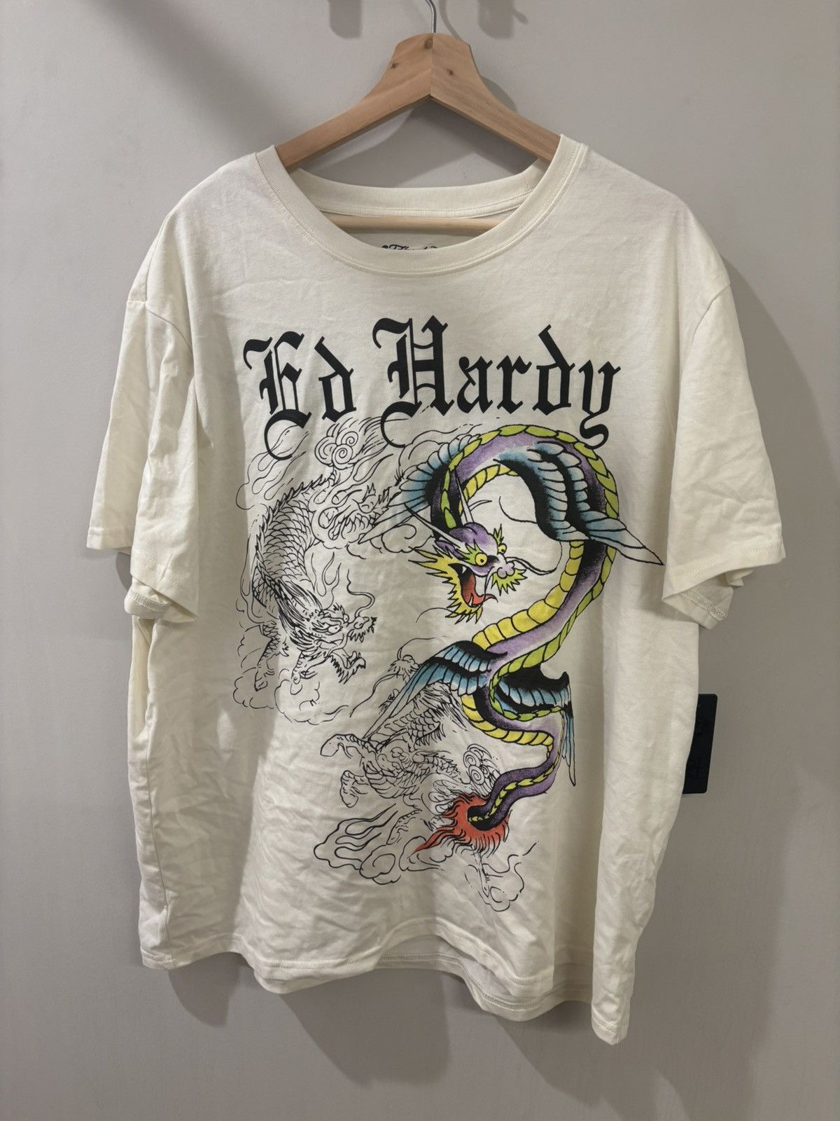 Ed Hardy Ed Hardy cream Tee Size US XXL / EU 58 / 5 - 1 Thumbnail