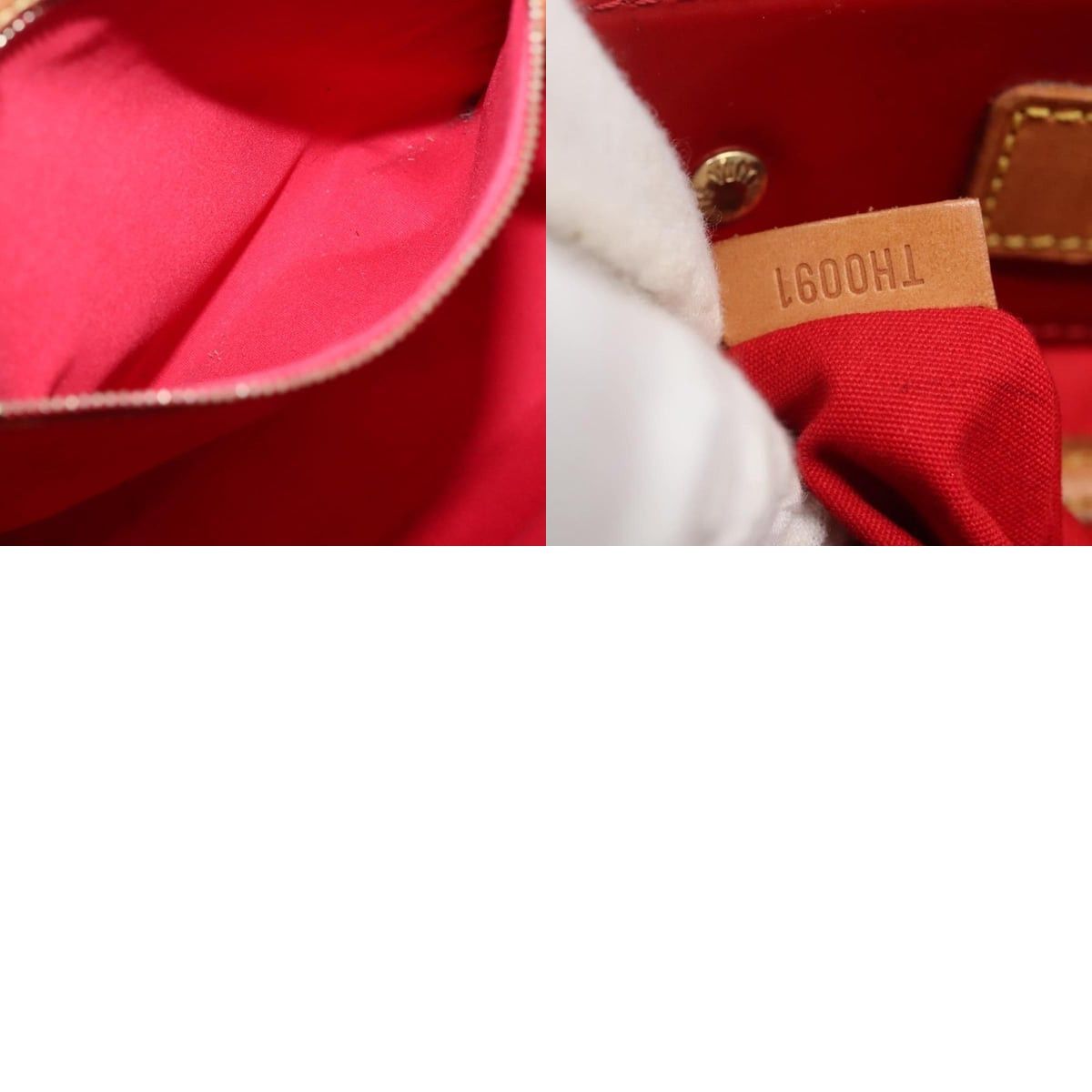 Louis Vuitton LOUIS VUITTON Monogram Vernis Reade MM Hand Bag Red Rouge Size ONE SIZE - 12 Thumbnail