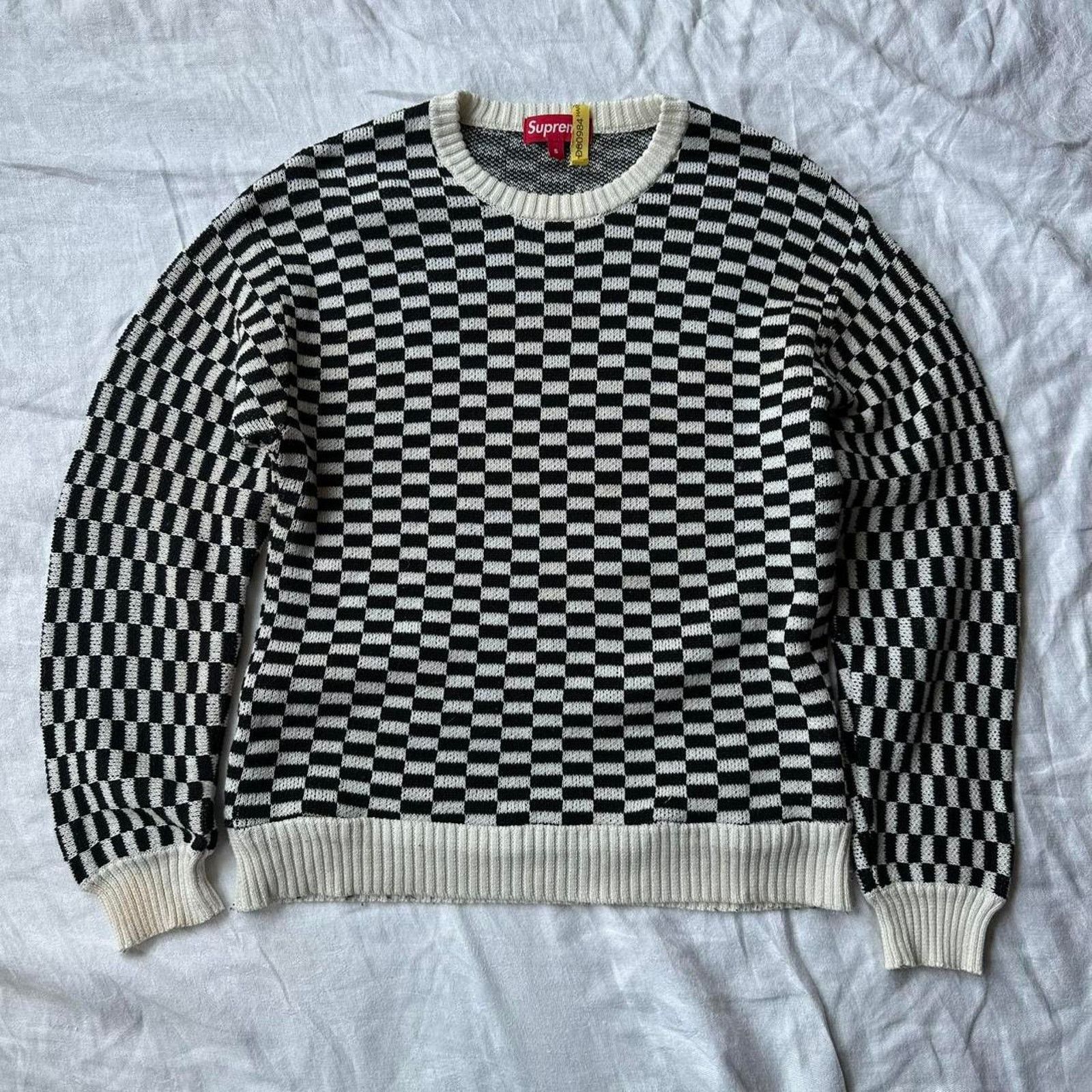 Supreme Rare Black White Checkerboard Supreme Knit Pullover Sweater Size US M / EU 48-50 / 2 - 4 Thumbnail