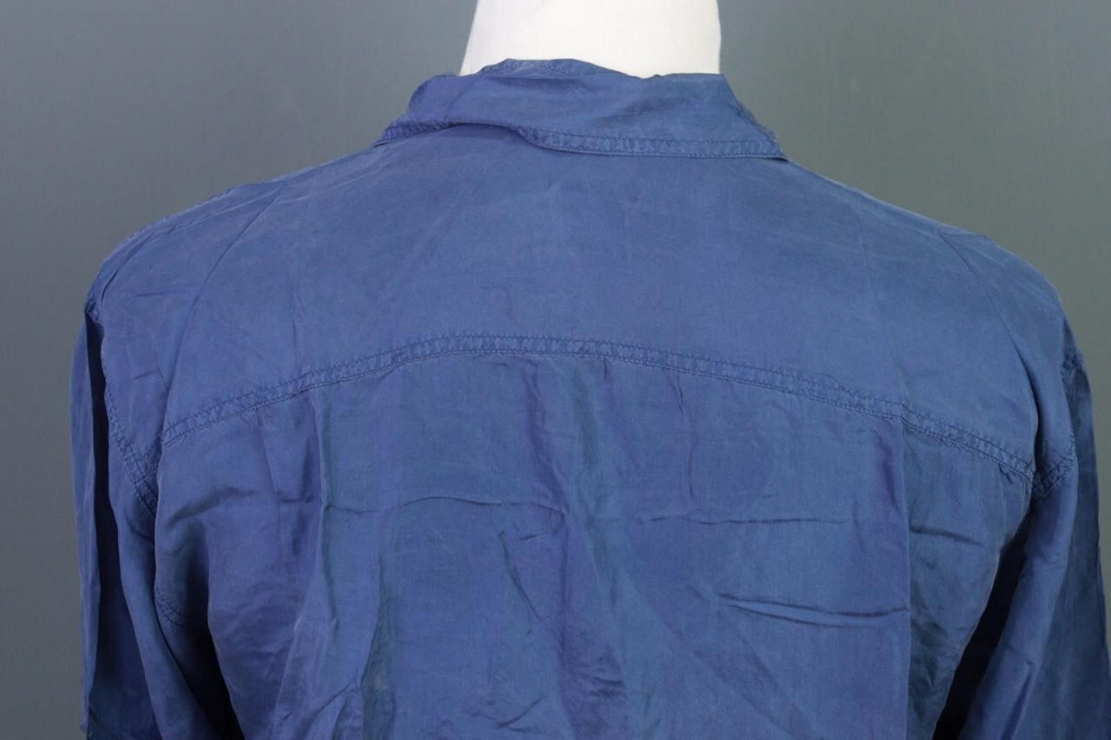 Valentino Valentino Silk Blue Button Up Pockets Overshirt Shirt Size S Size US S / EU 44-46 / 1 - 11 Thumbnail