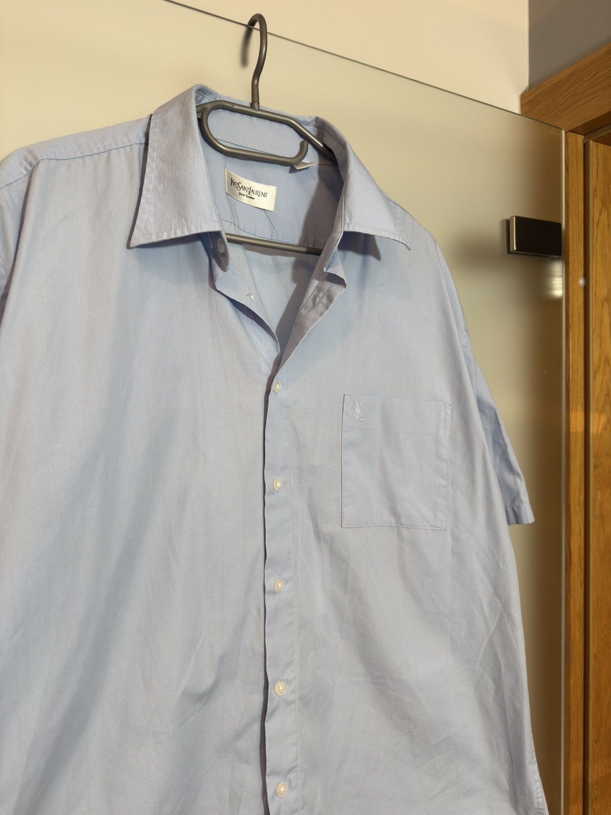 Yves Saint Laurent Yves Saint Laurent Men’s Dress Shirt XL Light Blue– Like New Size US XL / EU 56 / 4 - 1 Thumbnail